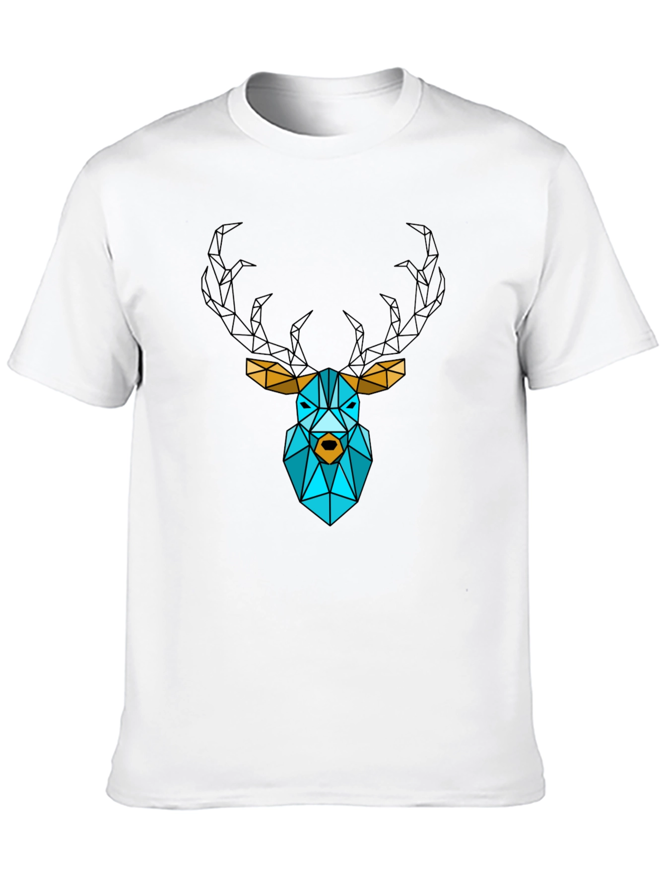 Geometric Deer Graphic T-Shirt - Modern Style