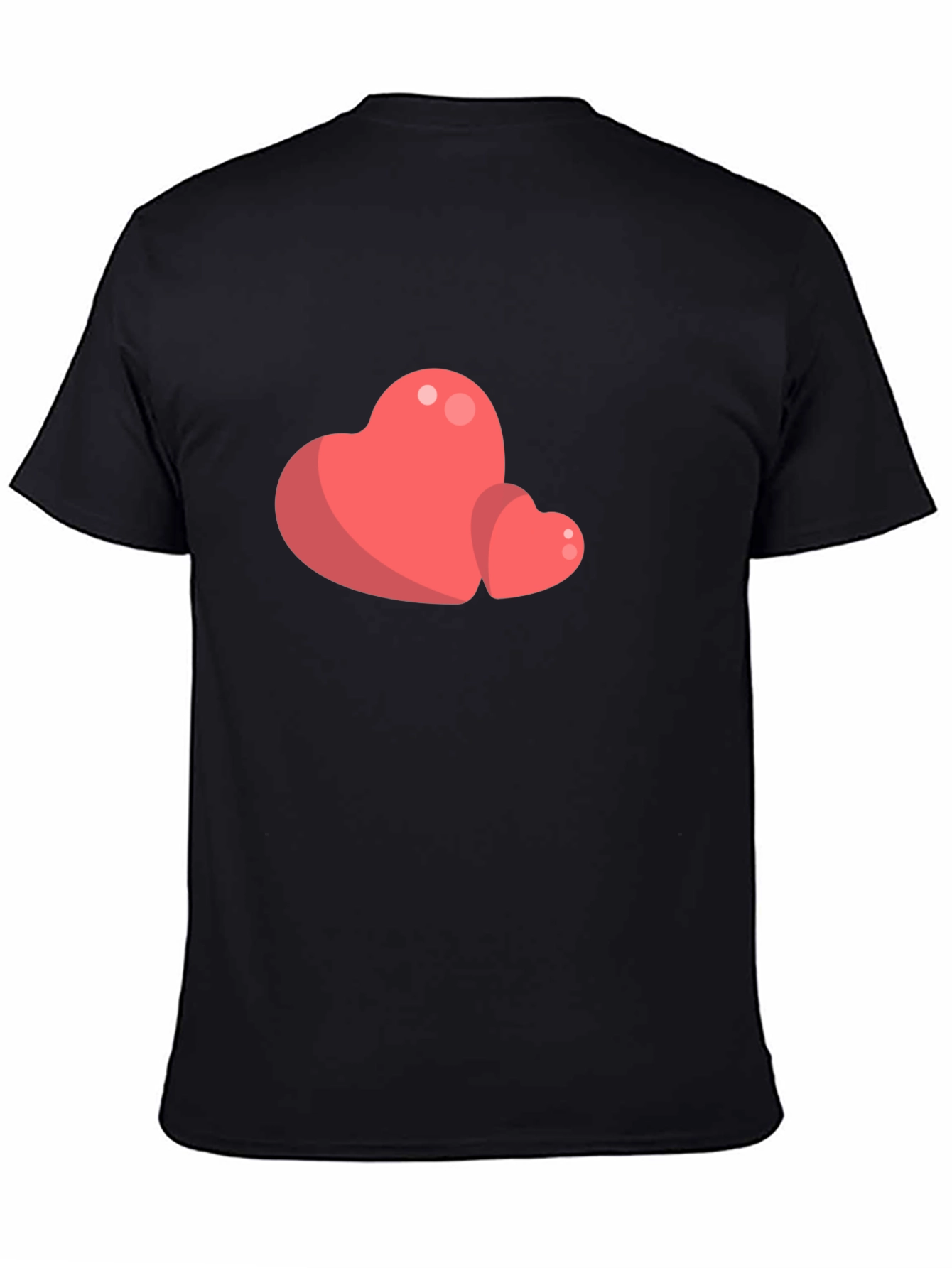 Heart Graphic Tee - Black Casual T-Shirt