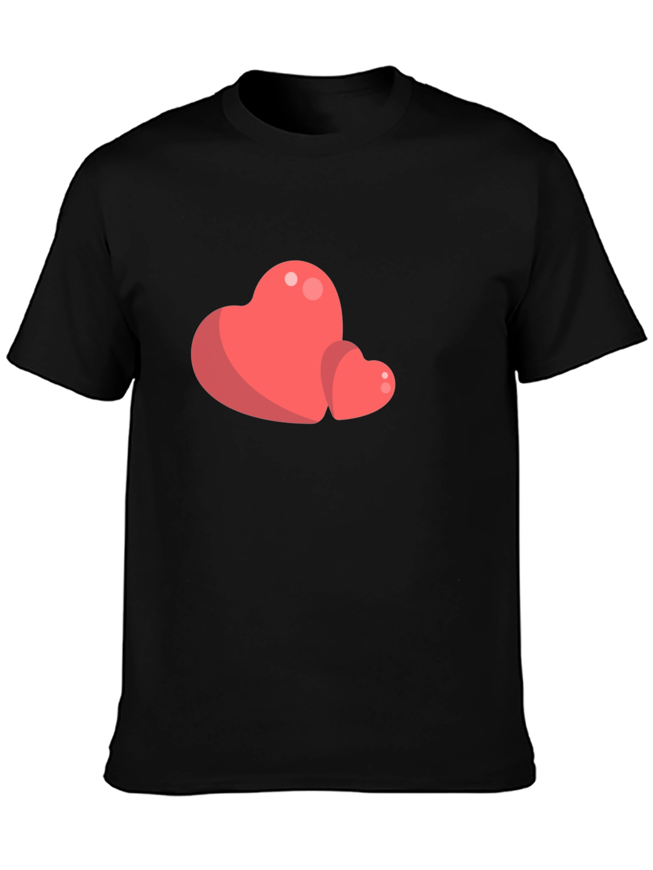 Heart Graphic Tee - Black Casual T-Shirt