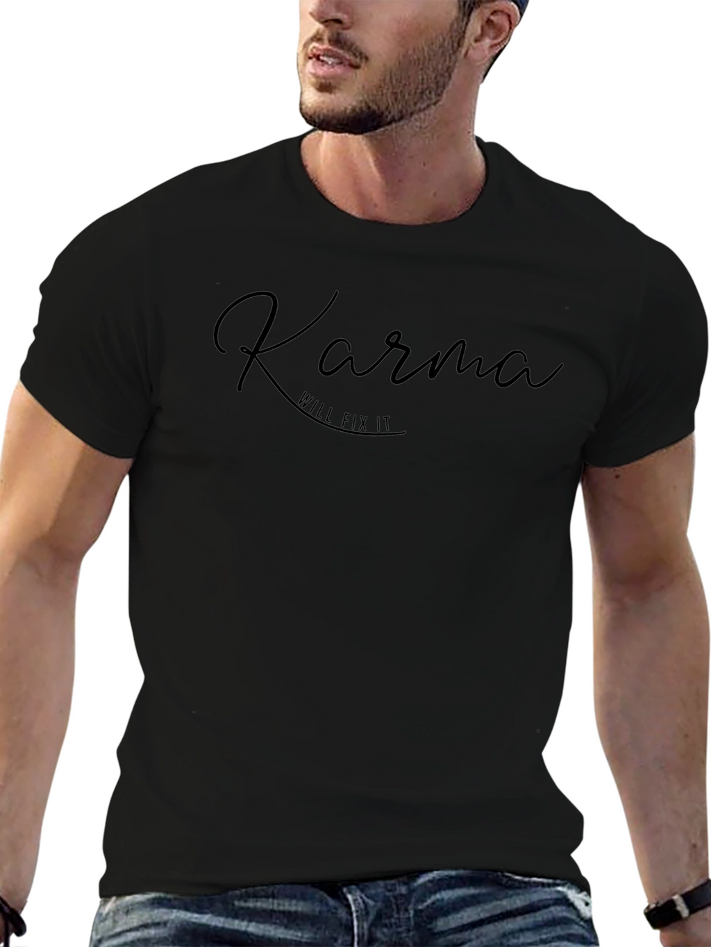 Karma Will Fix It Black T-Shirt