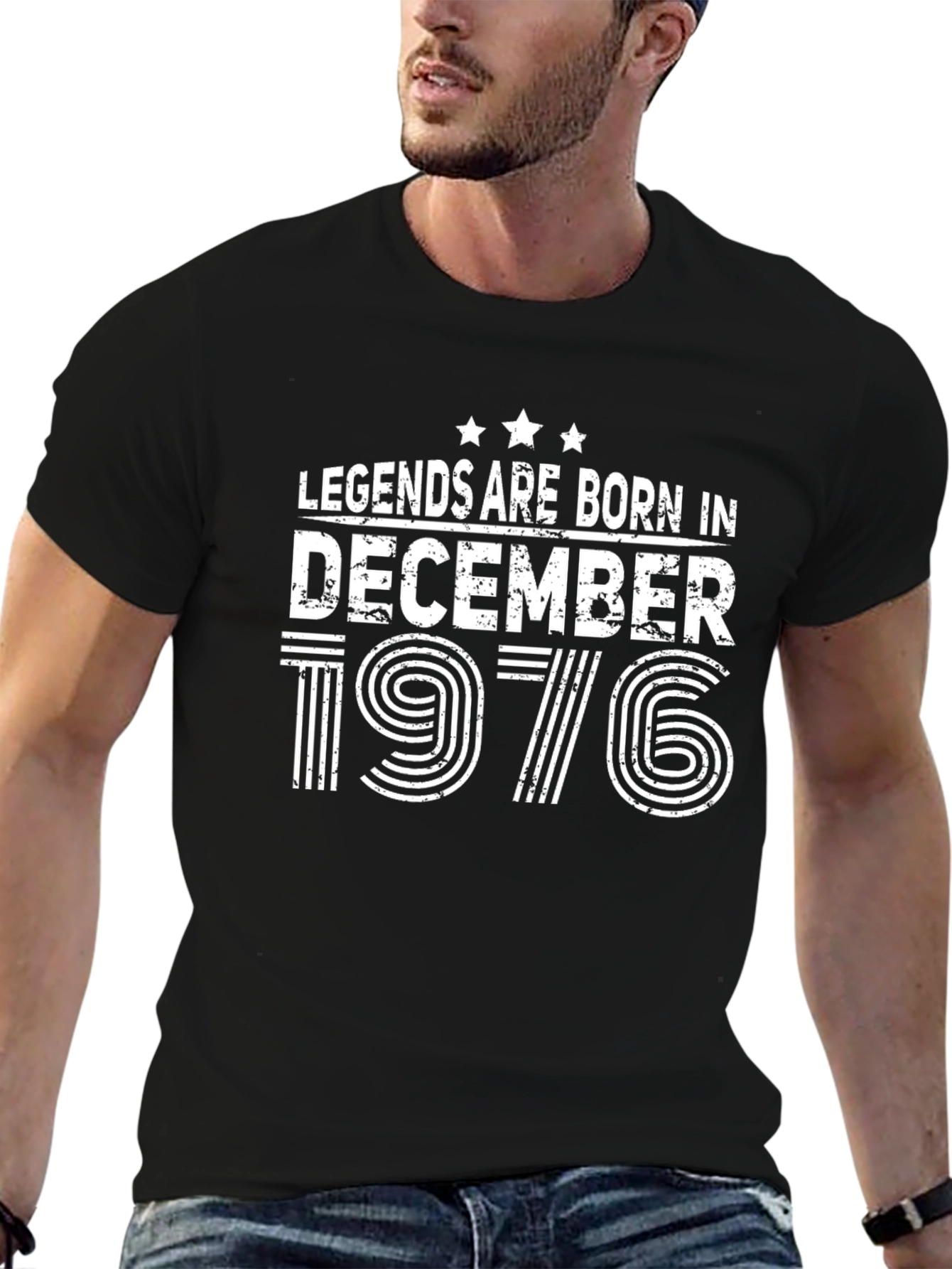 Legends Born in December 1976 Black T-Shirt
