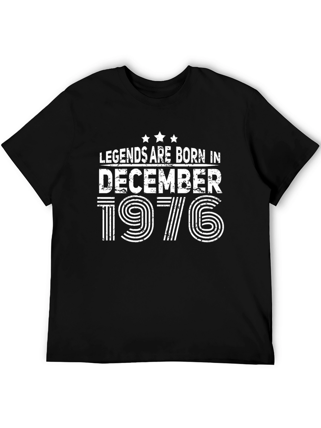 Legends Born in December 1976 Black T-Shirt