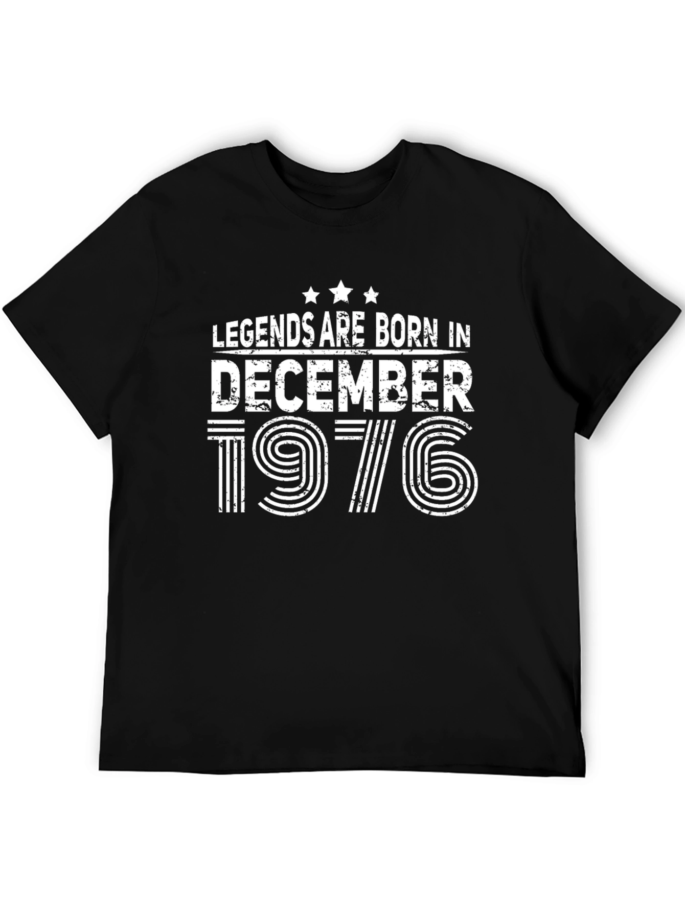 Legends Born in December 1976 Black T-Shirt