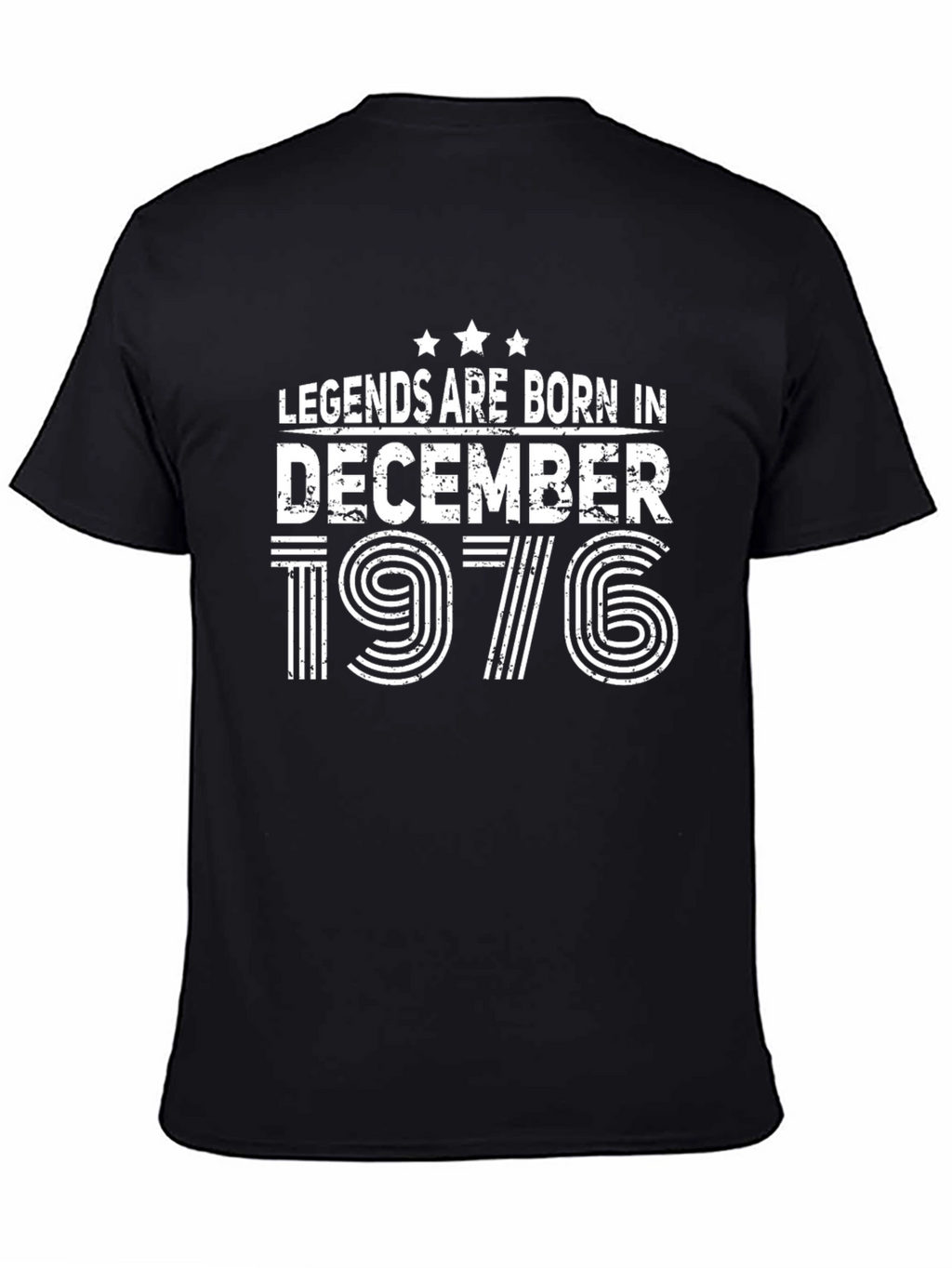 Legends Born in December 1976 Black T-Shirt