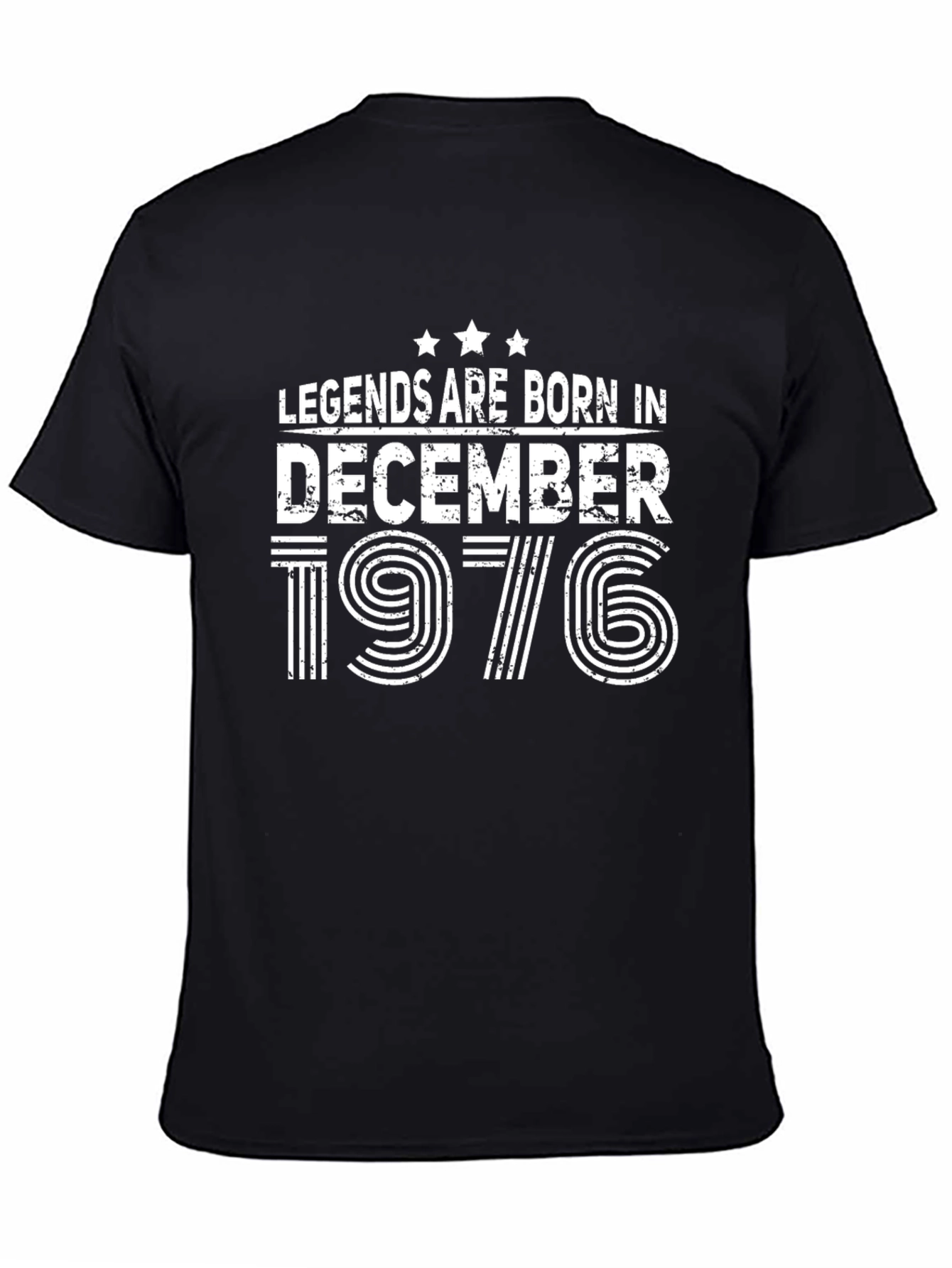 Legends Born in December 1976 Black T-Shirt