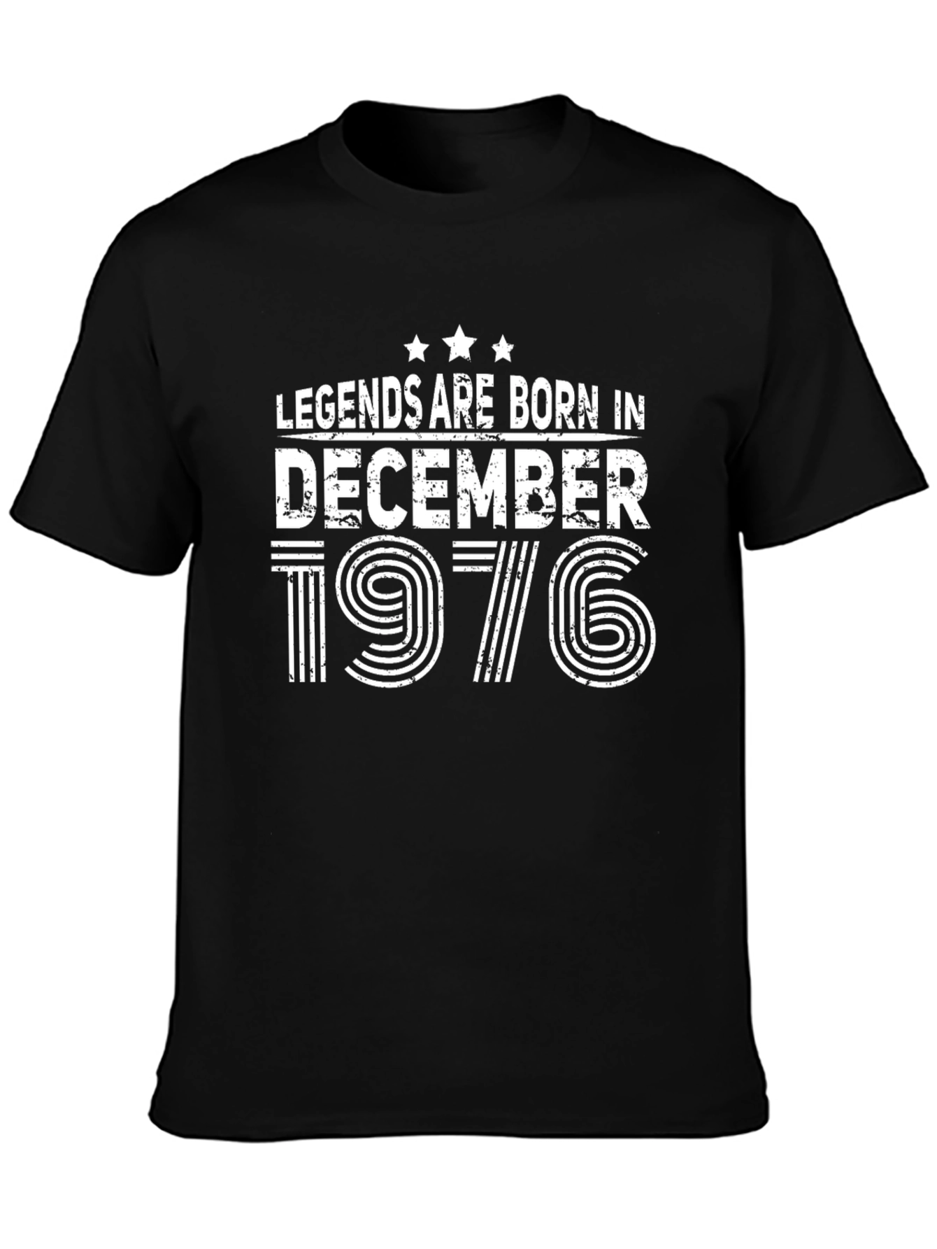 Legends Born in December 1976 Black T-Shirt