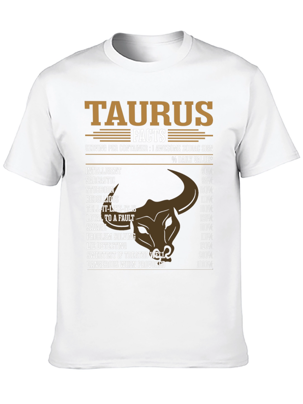 Taurus Facts Graphic Tee - Zodiac Sign Shirt