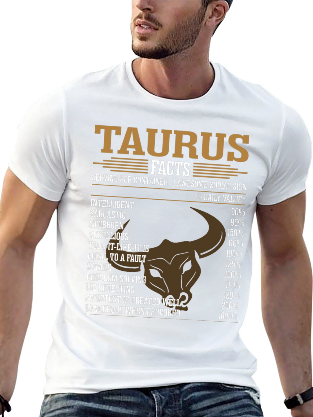 Taurus Facts Graphic Tee - Zodiac Sign Shirt