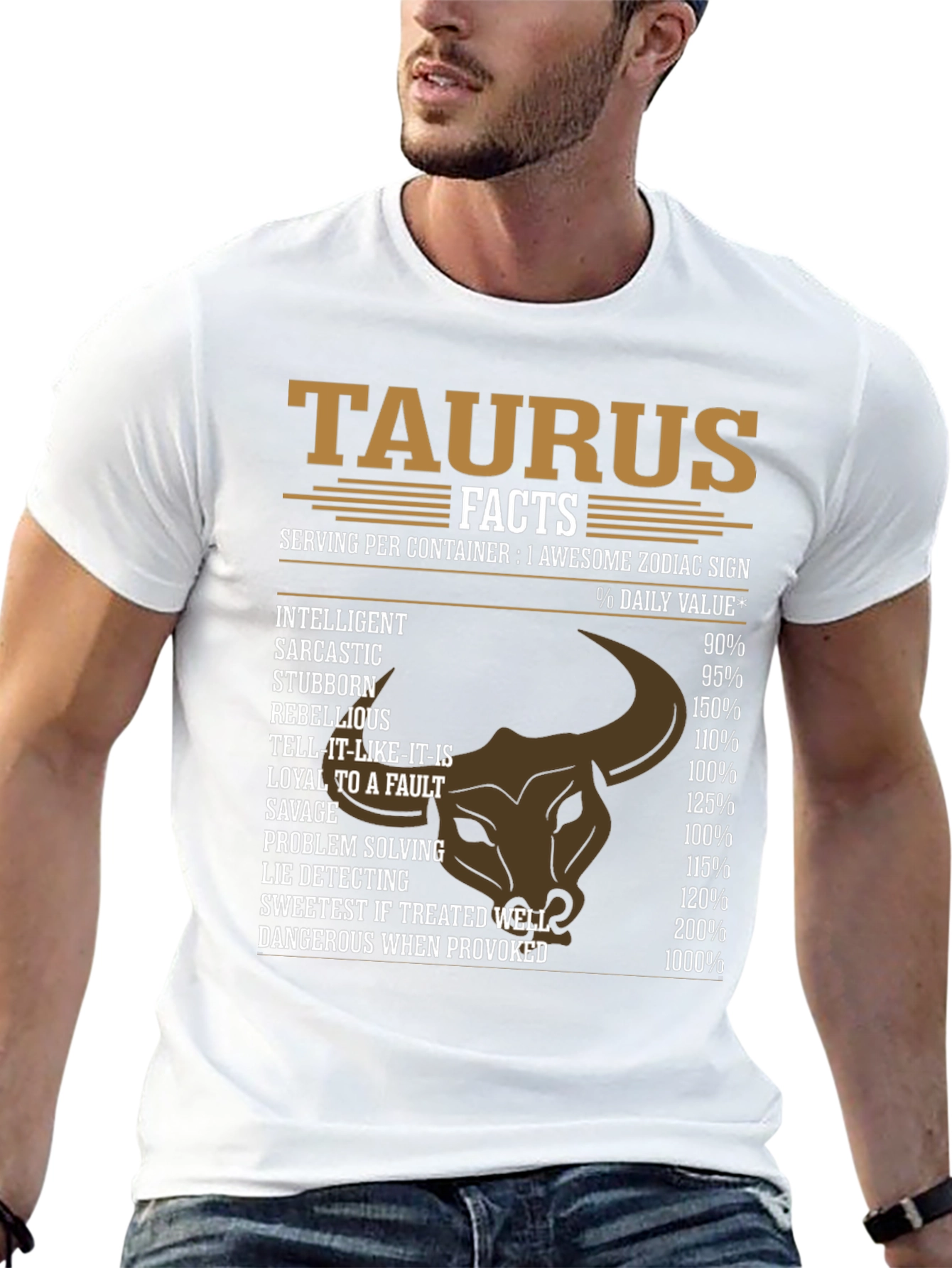 Taurus Facts Graphic Tee - Zodiac Sign Shirt