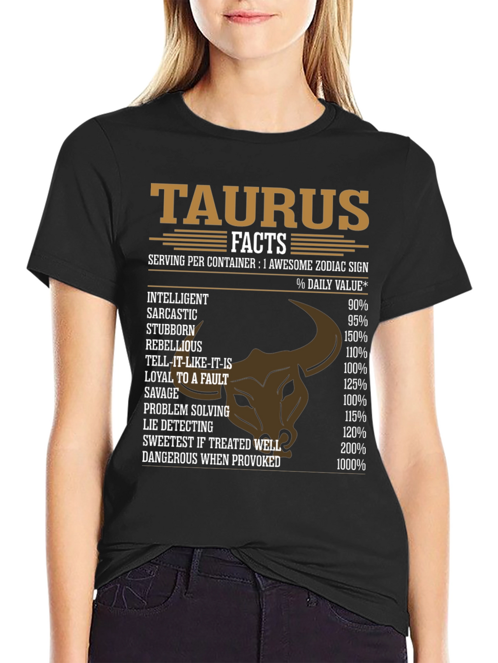 Taurus Facts Graphic Tee - Zodiac Sign Shirt