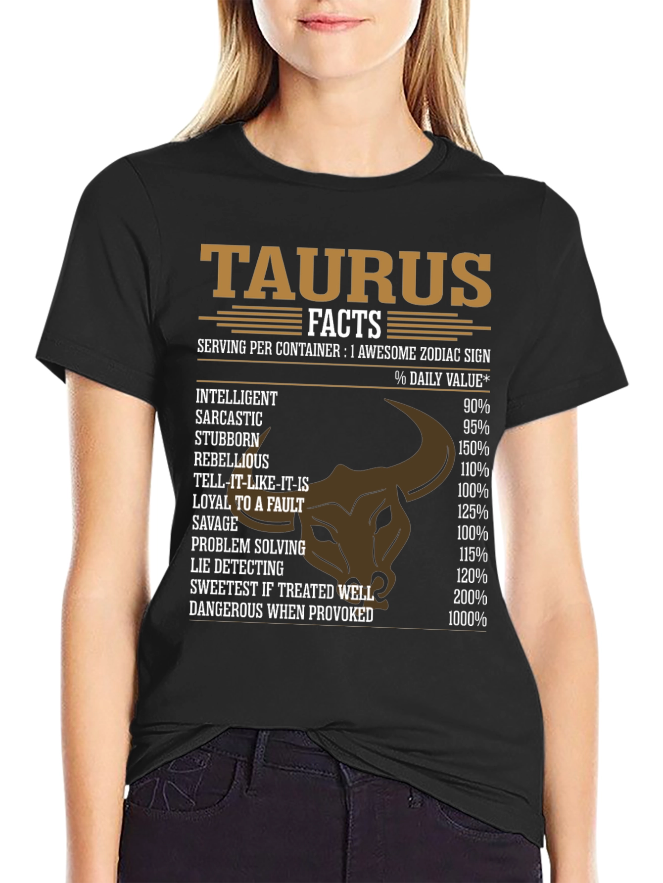 Taurus Facts Graphic Tee - Zodiac Sign Shirt