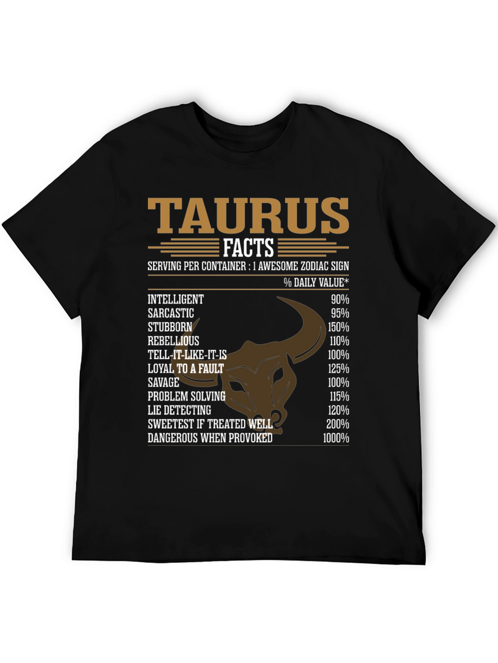 Taurus Facts Graphic Tee - Zodiac Sign Shirt