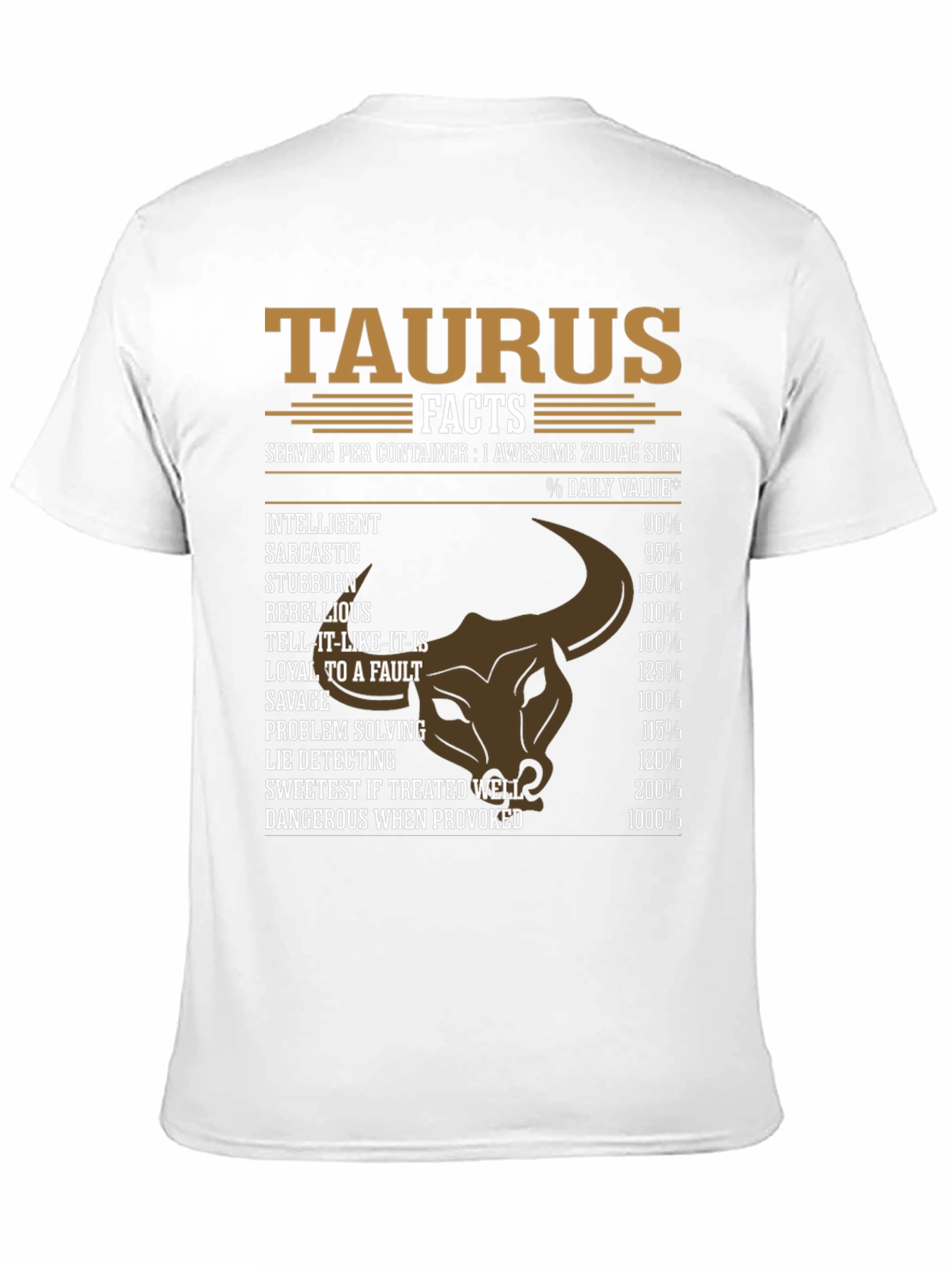 Taurus Facts Graphic Tee - Zodiac Sign Shirt