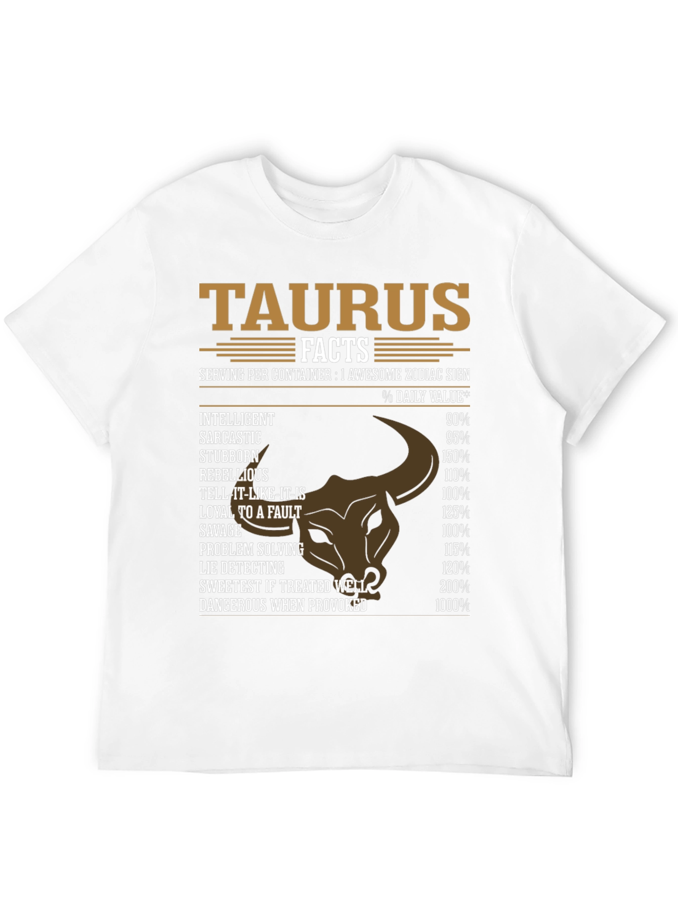 Taurus Facts Graphic Tee - Zodiac Sign Shirt