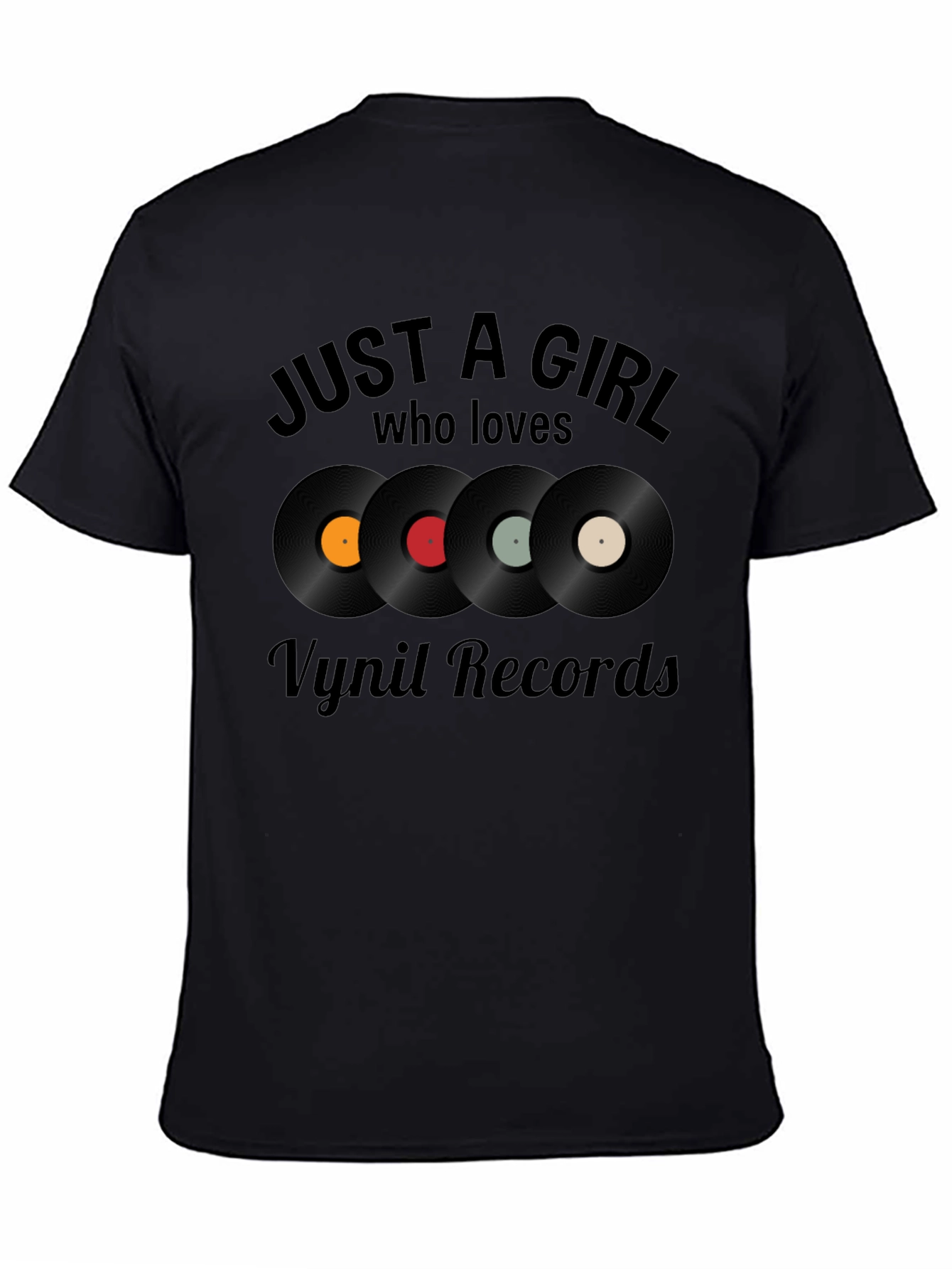 Vinyl Records Girls T-Shirt - Music Lover Tee