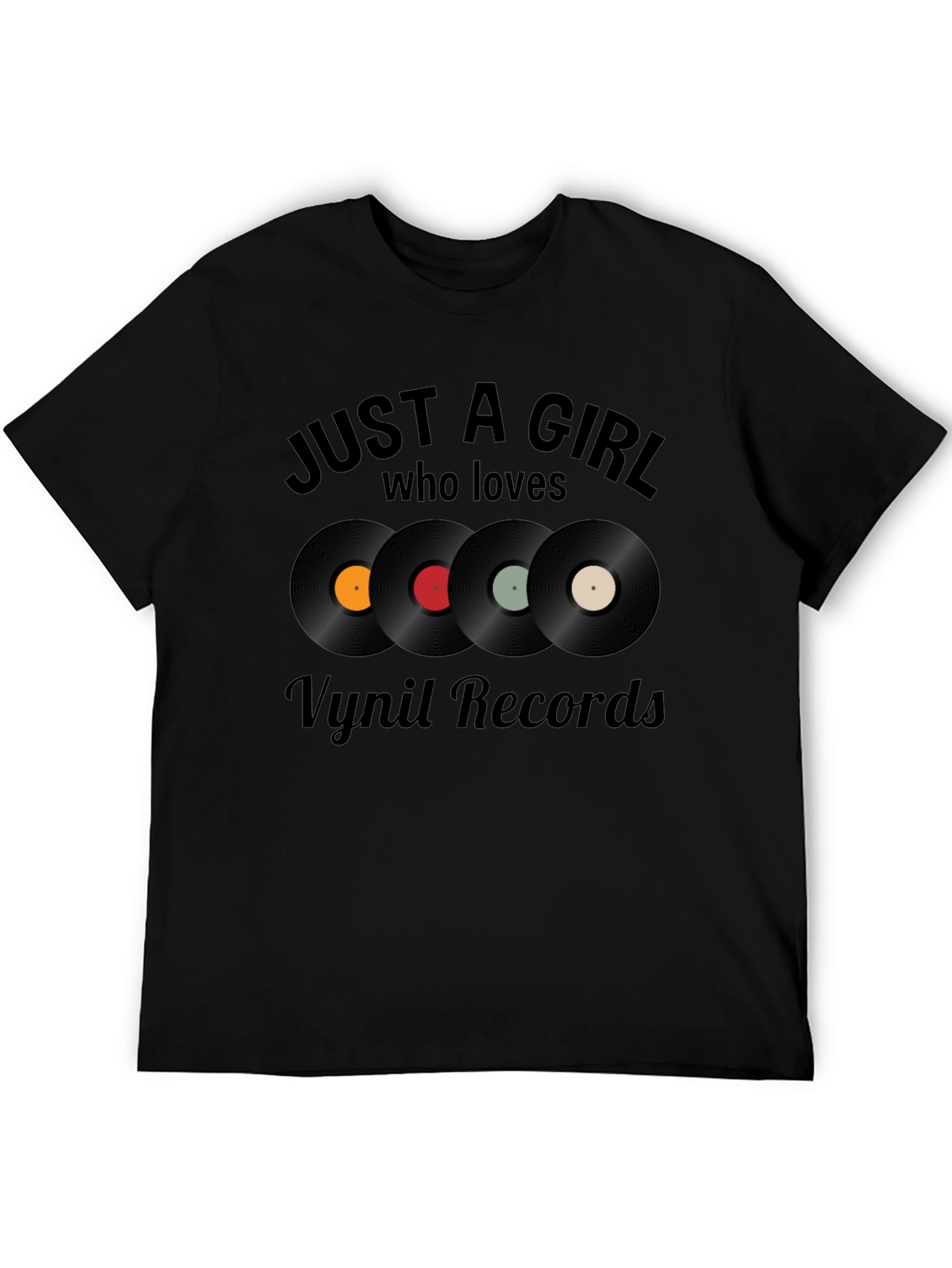 Vinyl Records Girls T-Shirt - Music Lover Tee