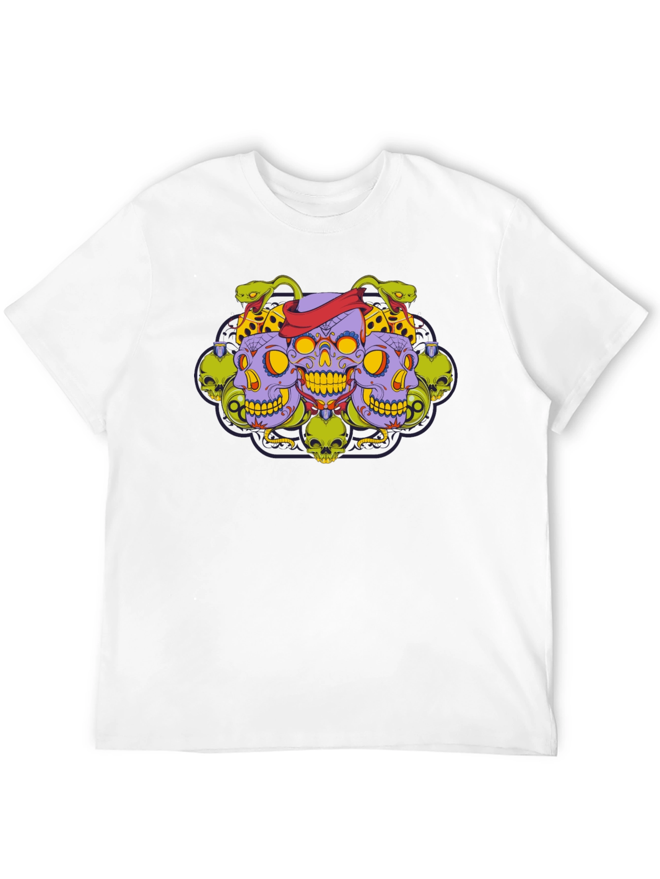 Skull & Serpent Graphic Tee - Edgy Style