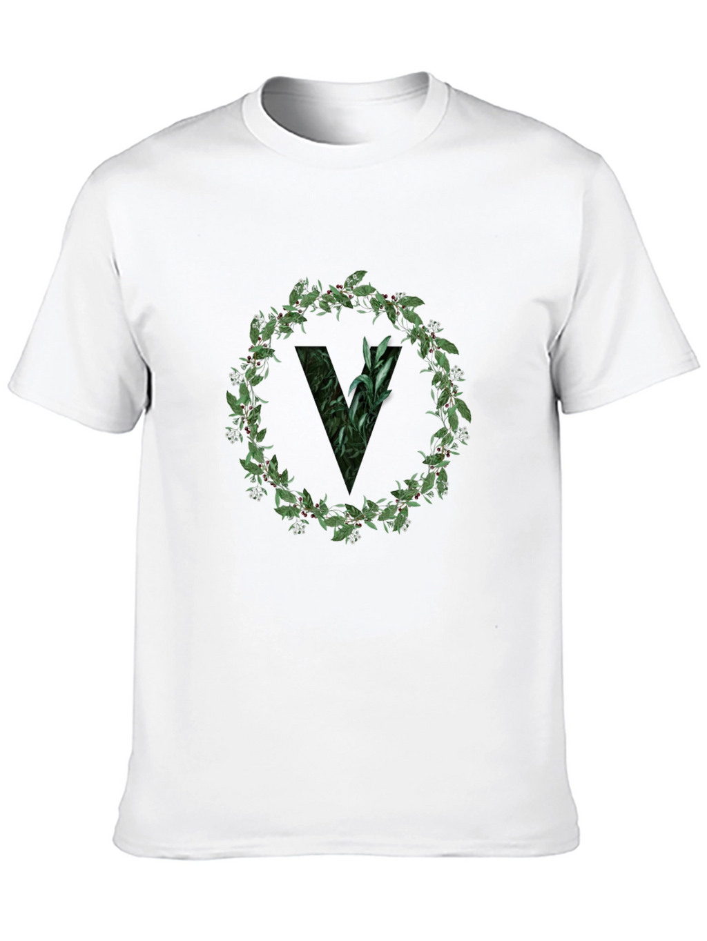 Botanical V Black T-Shirt