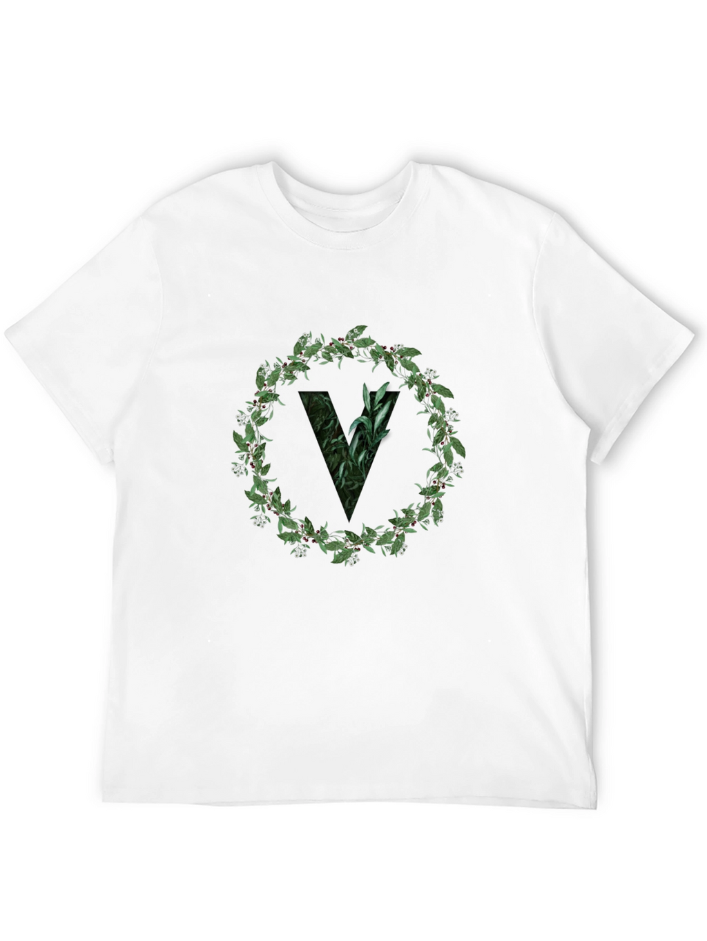 Botanical V Black T-Shirt