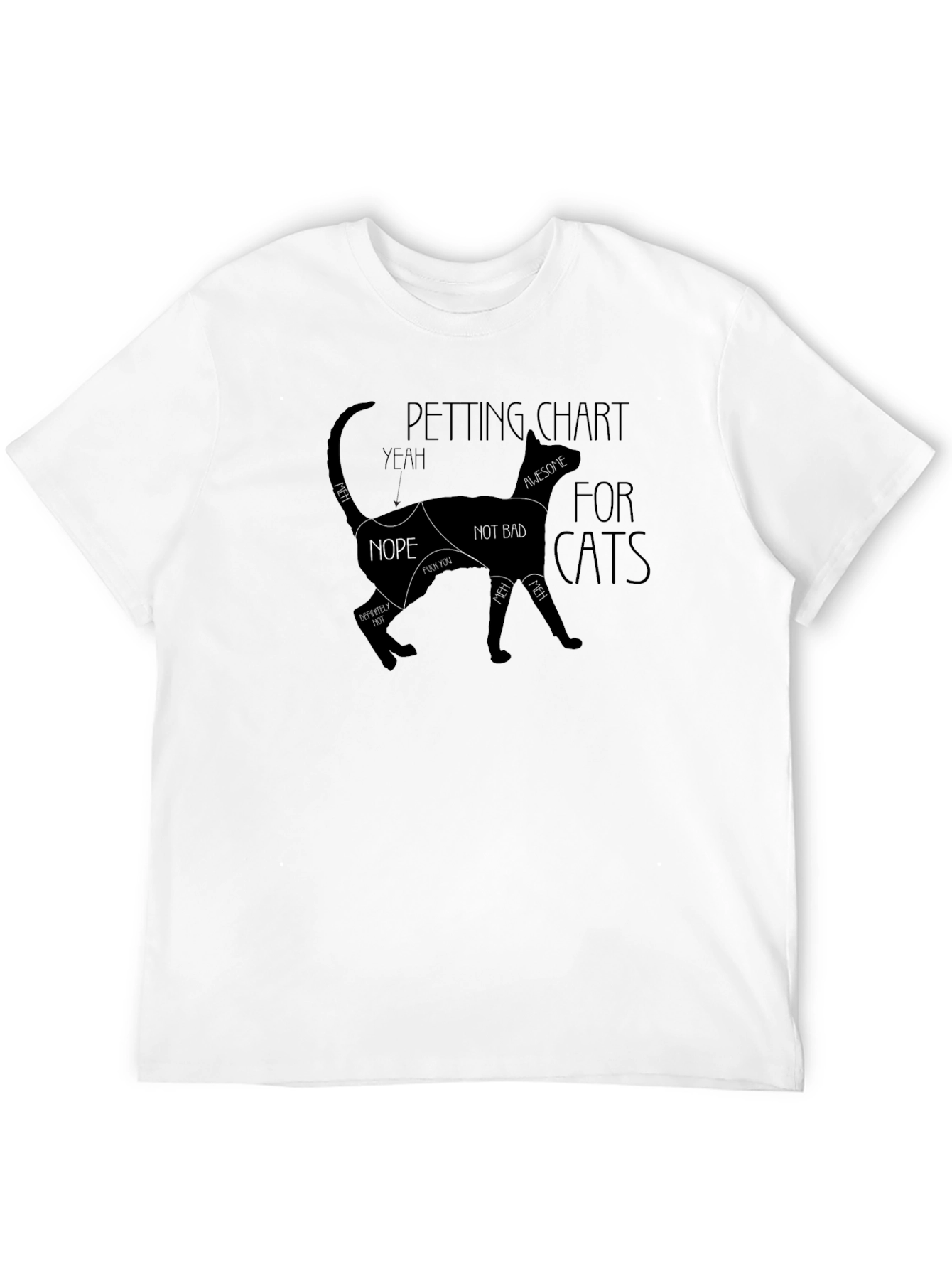 Cat Petting Chart T-Shirt
