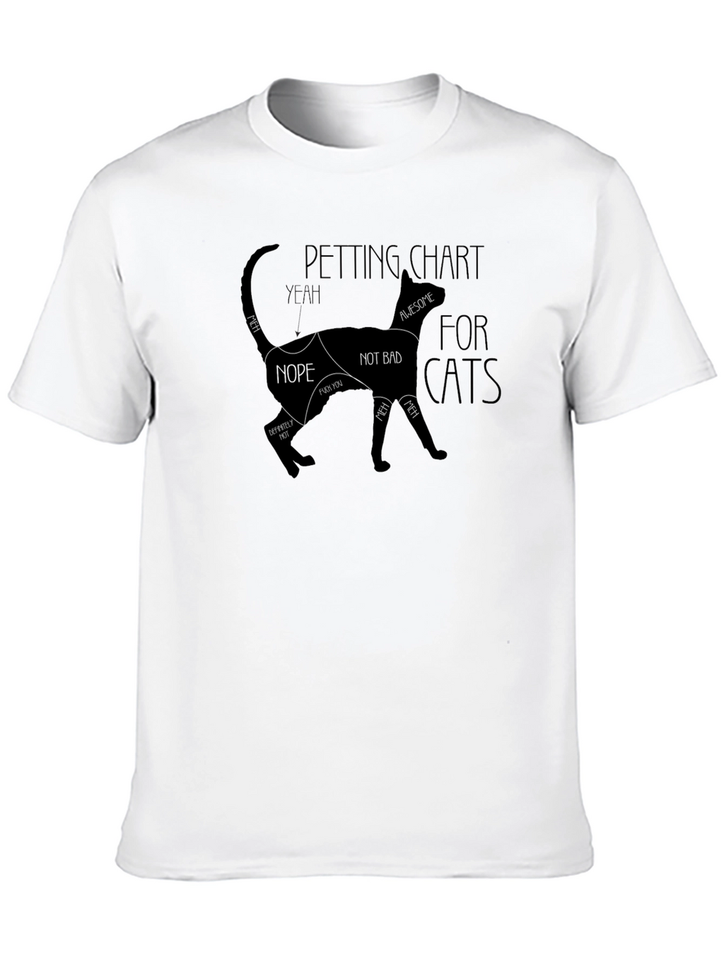 Cat Petting Chart T-Shirt