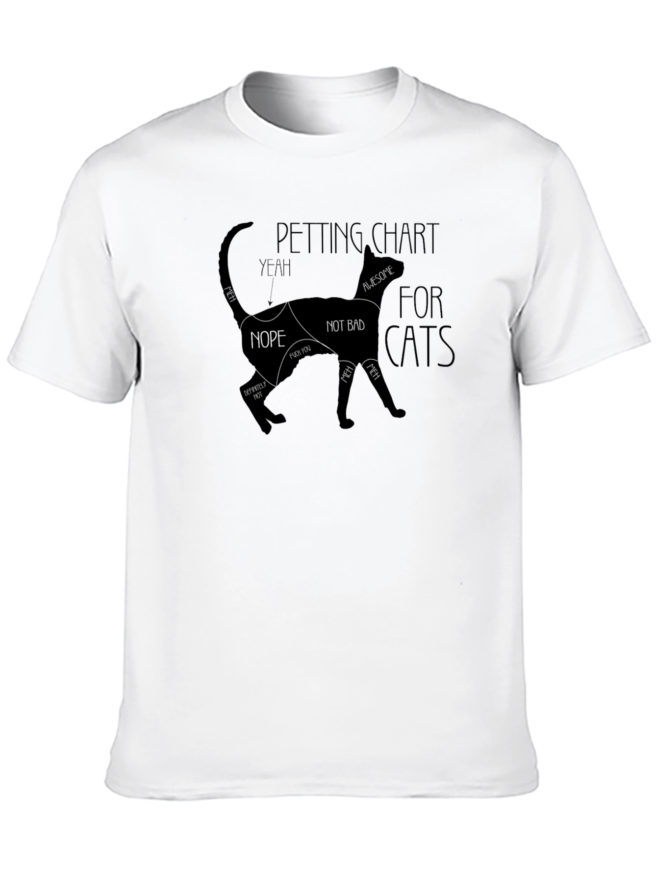 Cat Petting Chart T-Shirt