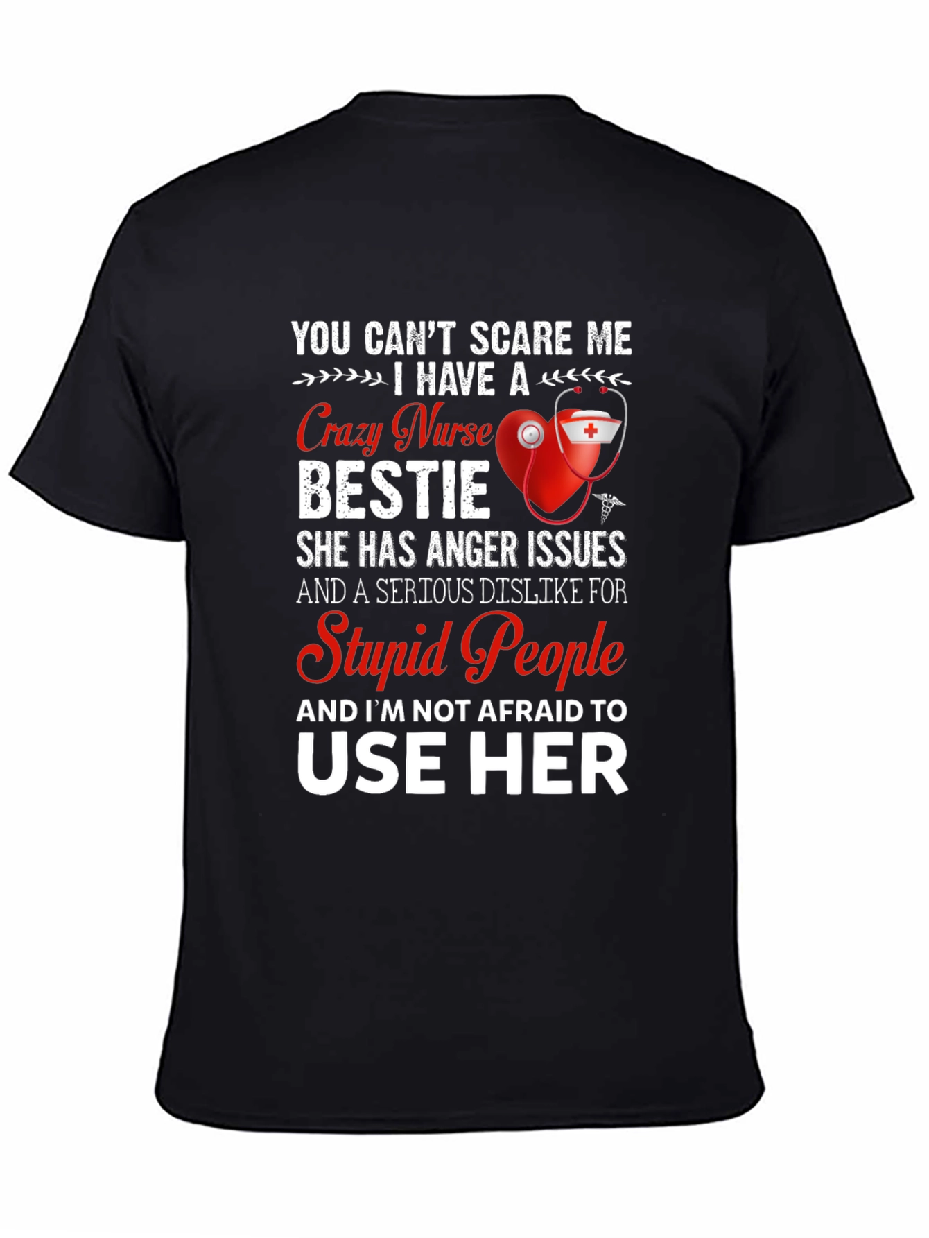 Crazy Nurse Bestie Graphic T-Shirt