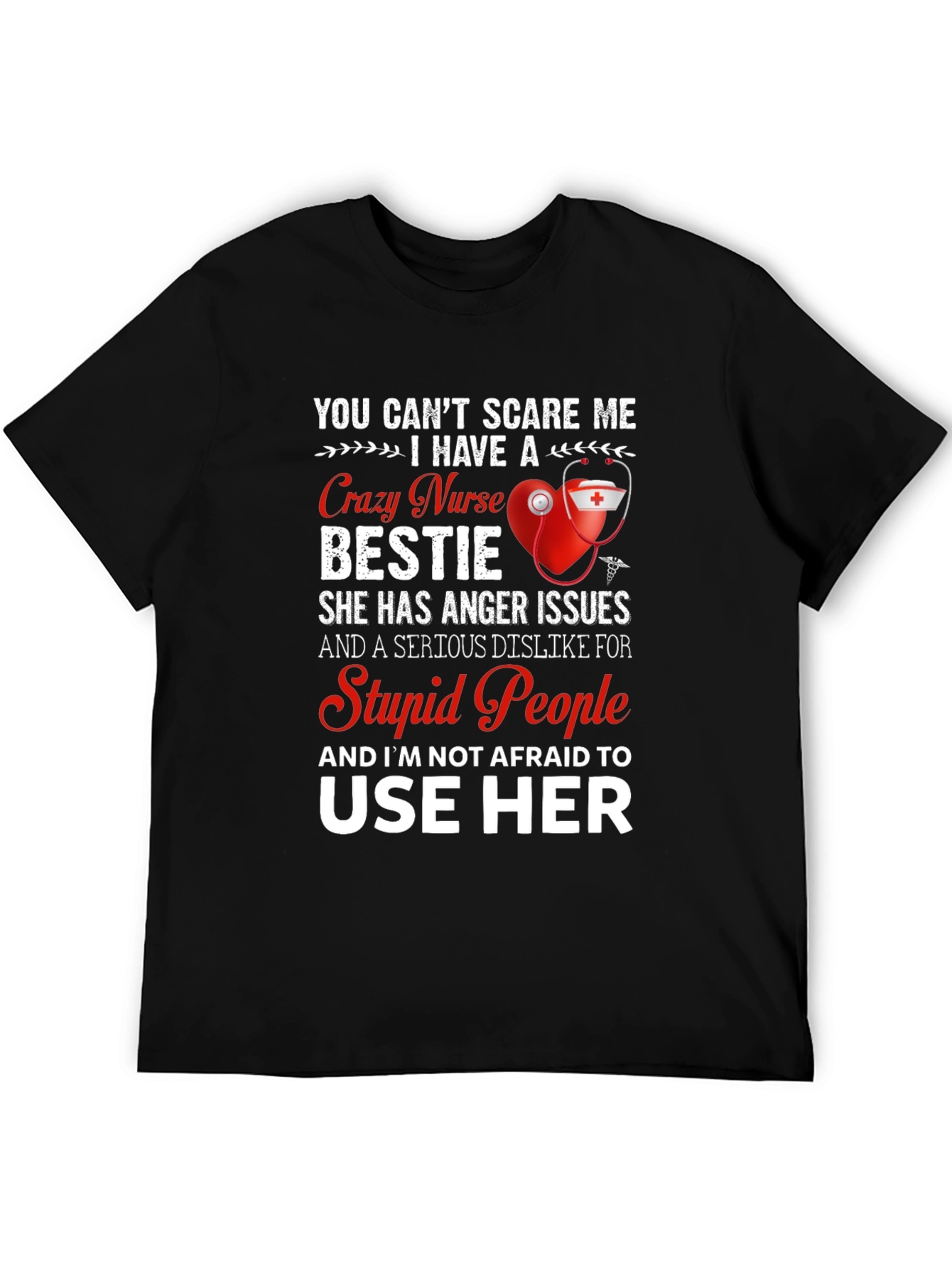Crazy Nurse Bestie Graphic T-Shirt