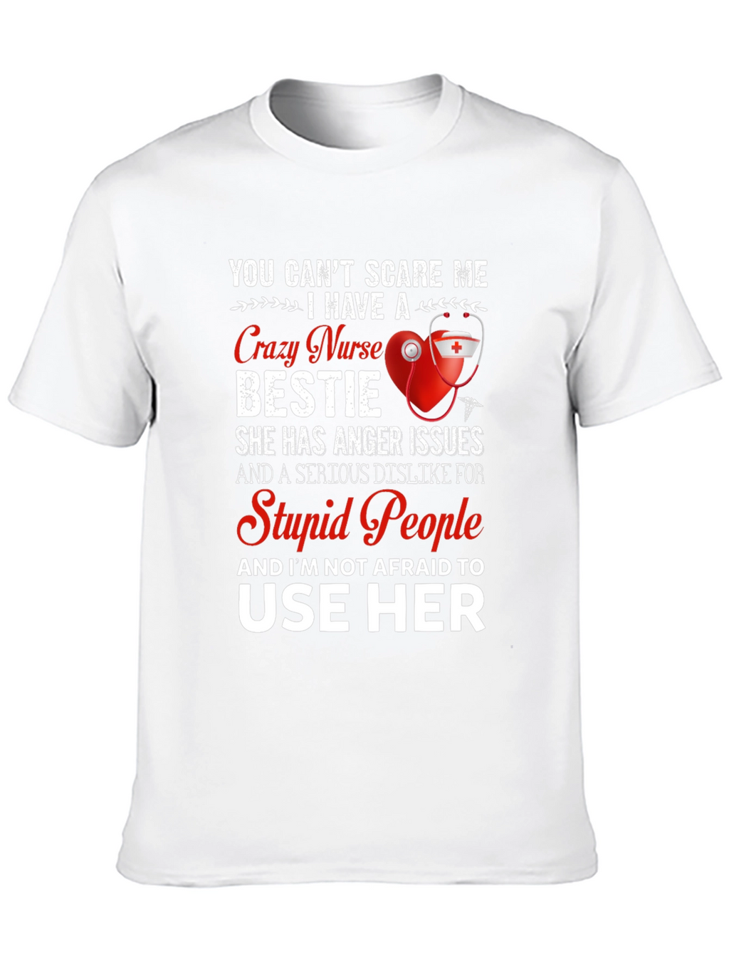 Crazy Nurse Bestie Graphic T-Shirt