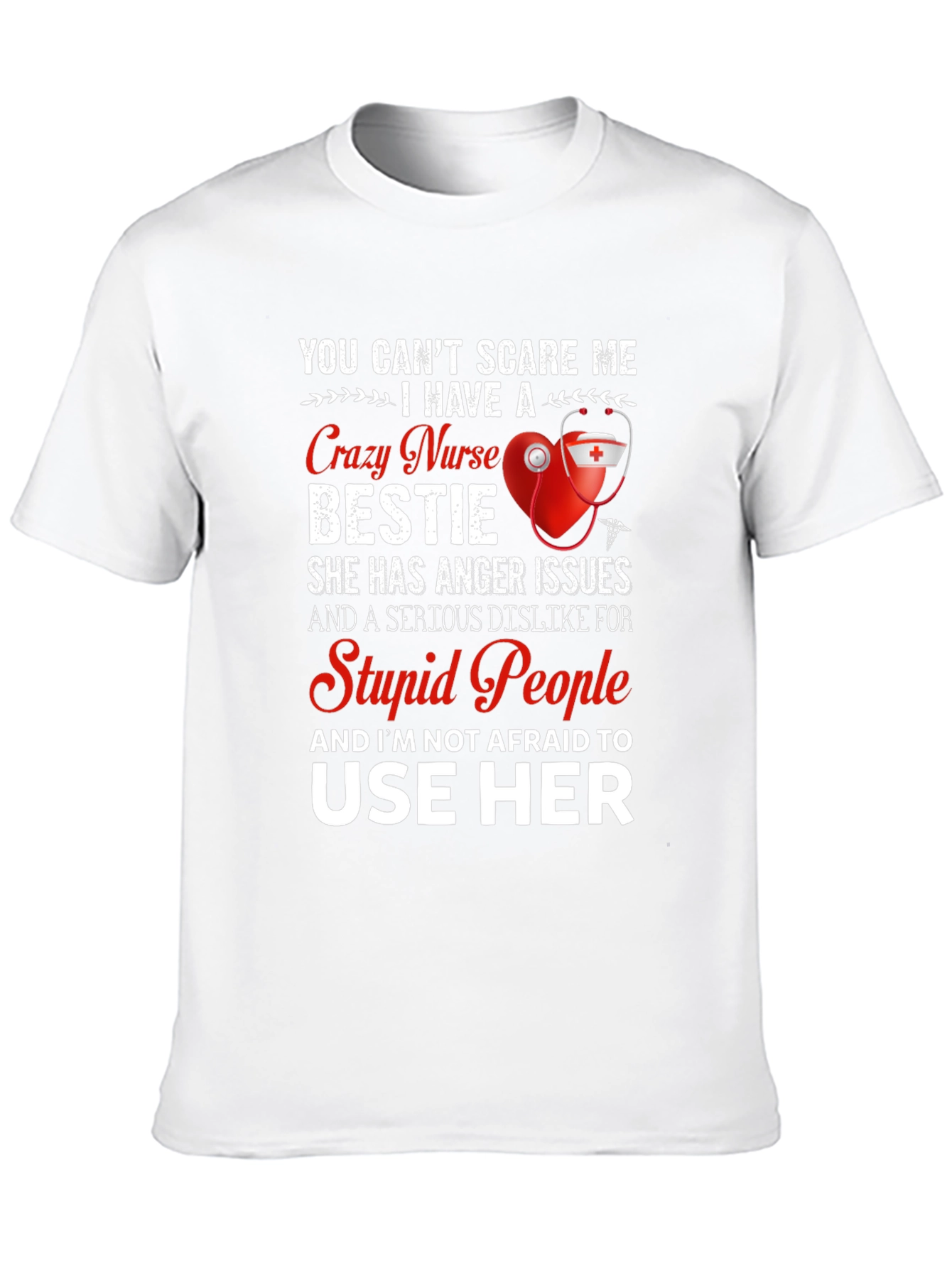 Crazy Nurse Bestie Graphic T-Shirt