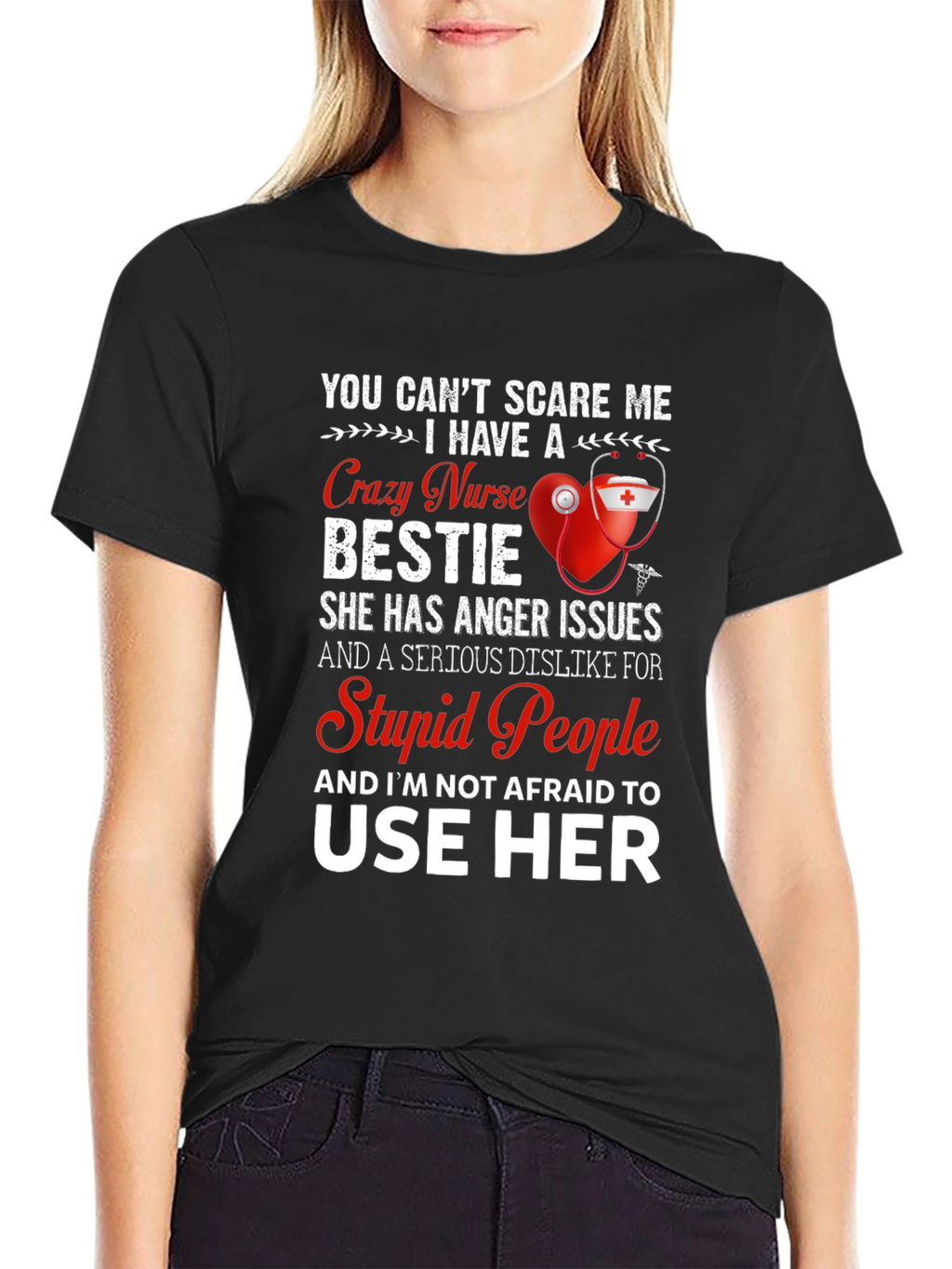 Crazy Nurse Bestie Graphic T-Shirt