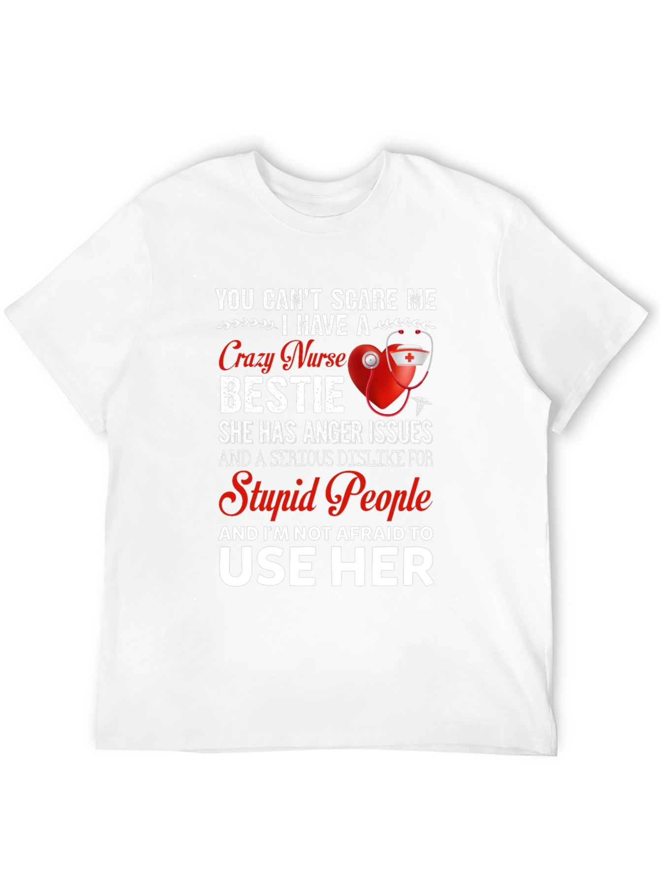 Crazy Nurse Bestie Graphic T-Shirt