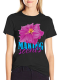 Making Scents Flower Graphic Black T-Shirt