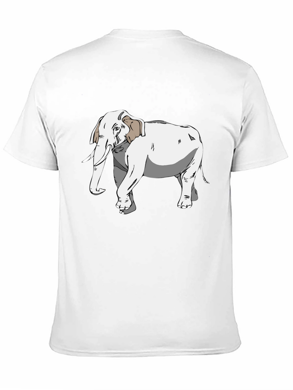 Elephant Graphic Print Black T-Shirt