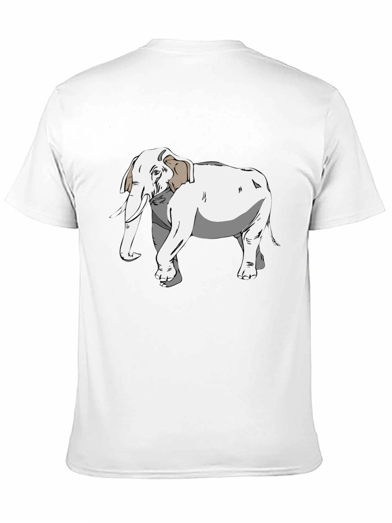 Elephant Graphic Print Black T-Shirt