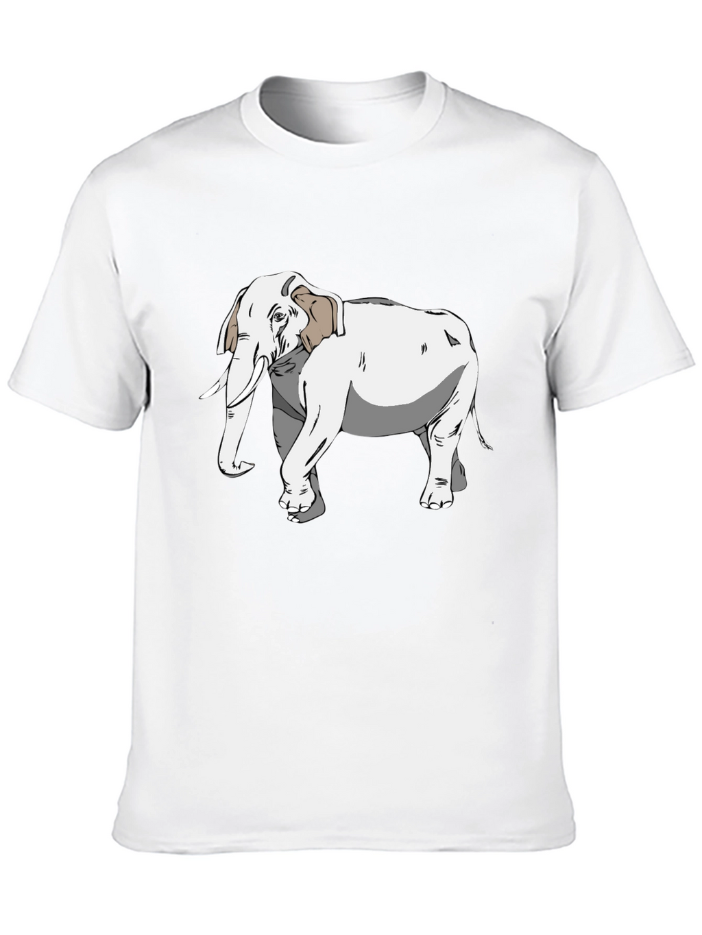 Elephant Graphic Print Black T-Shirt