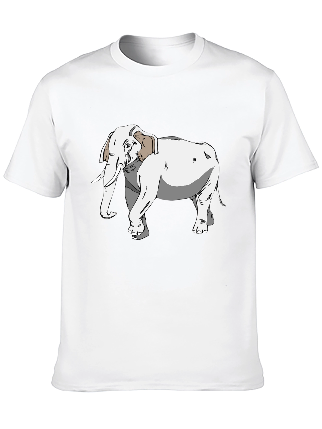 Elephant Graphic Print Black T-Shirt