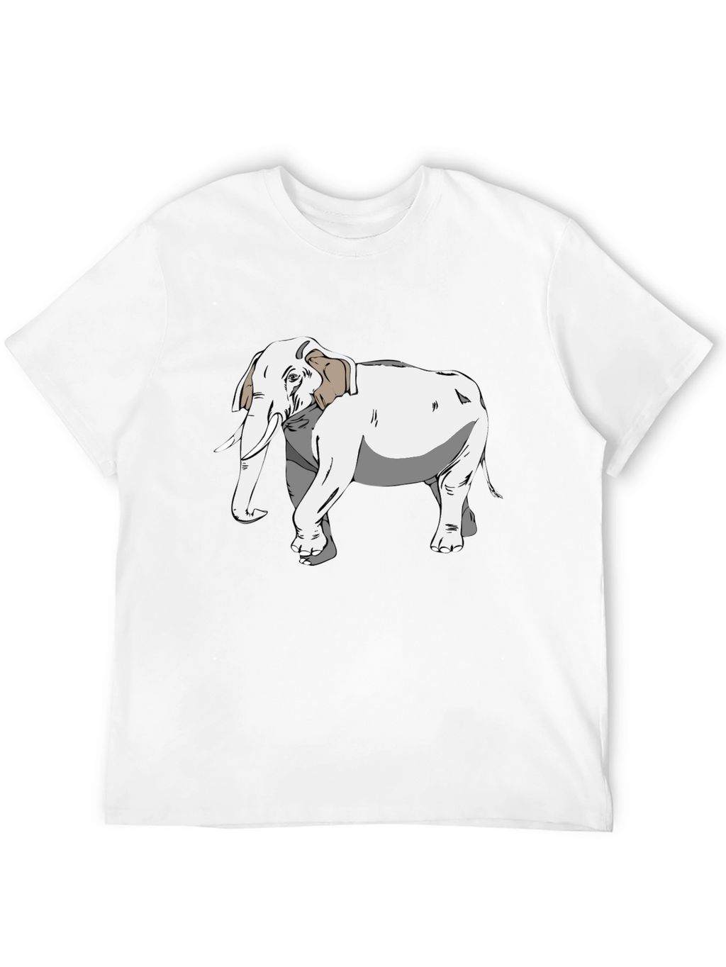 Elephant Graphic Print Black T-Shirt