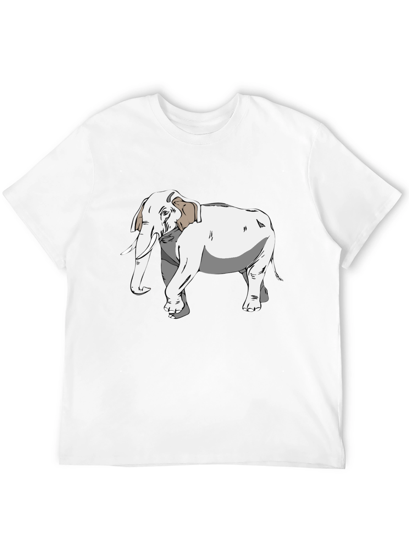 Elephant Graphic Print Black T-Shirt
