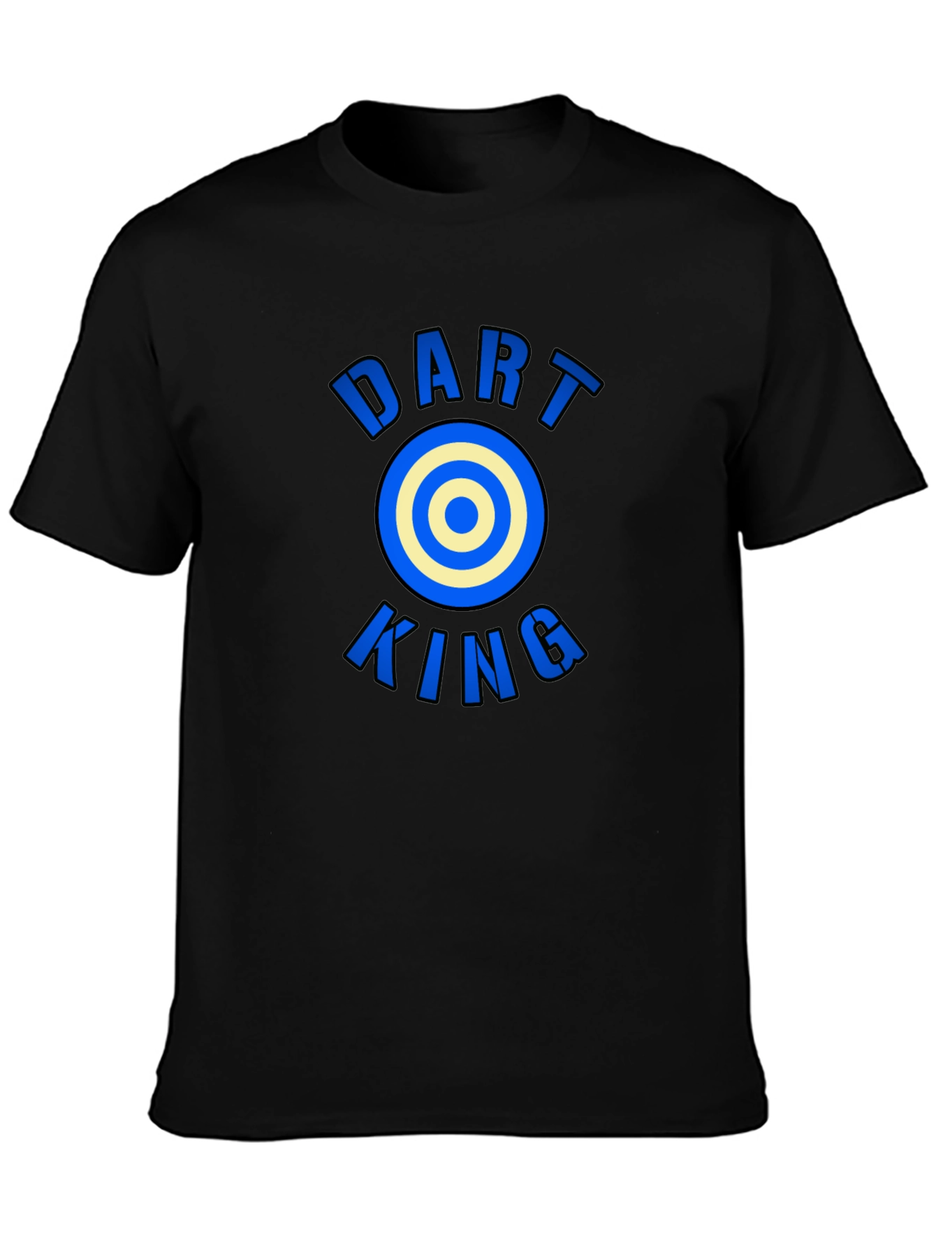 Dart King Graphic Tee - Black Casual T-Shirt