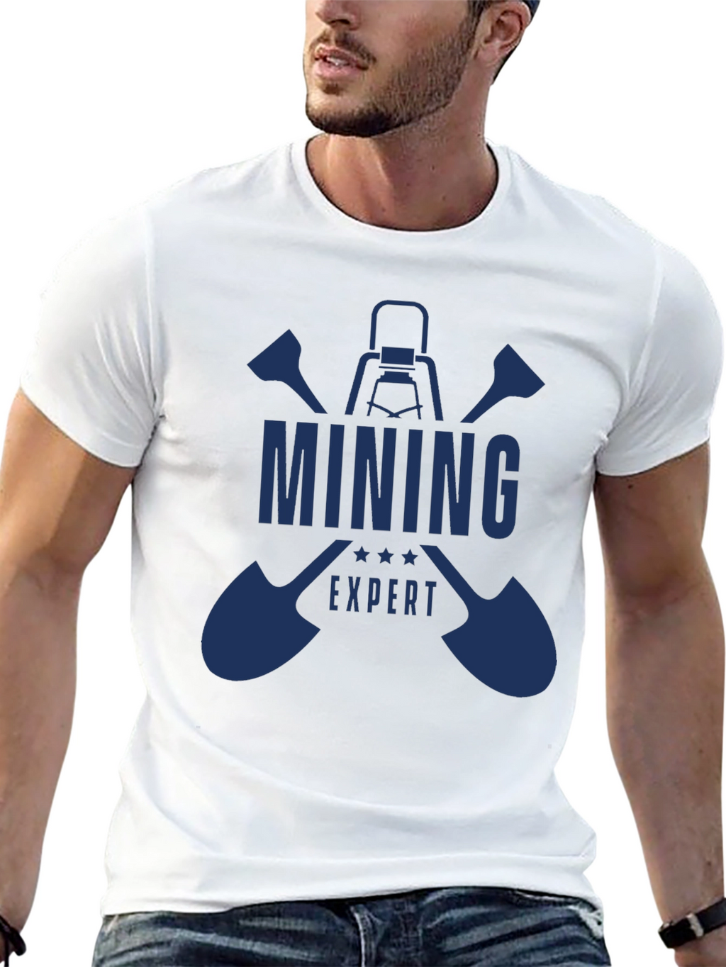 Mining Expert Graphic Tee - Black Cotton T-Shirt