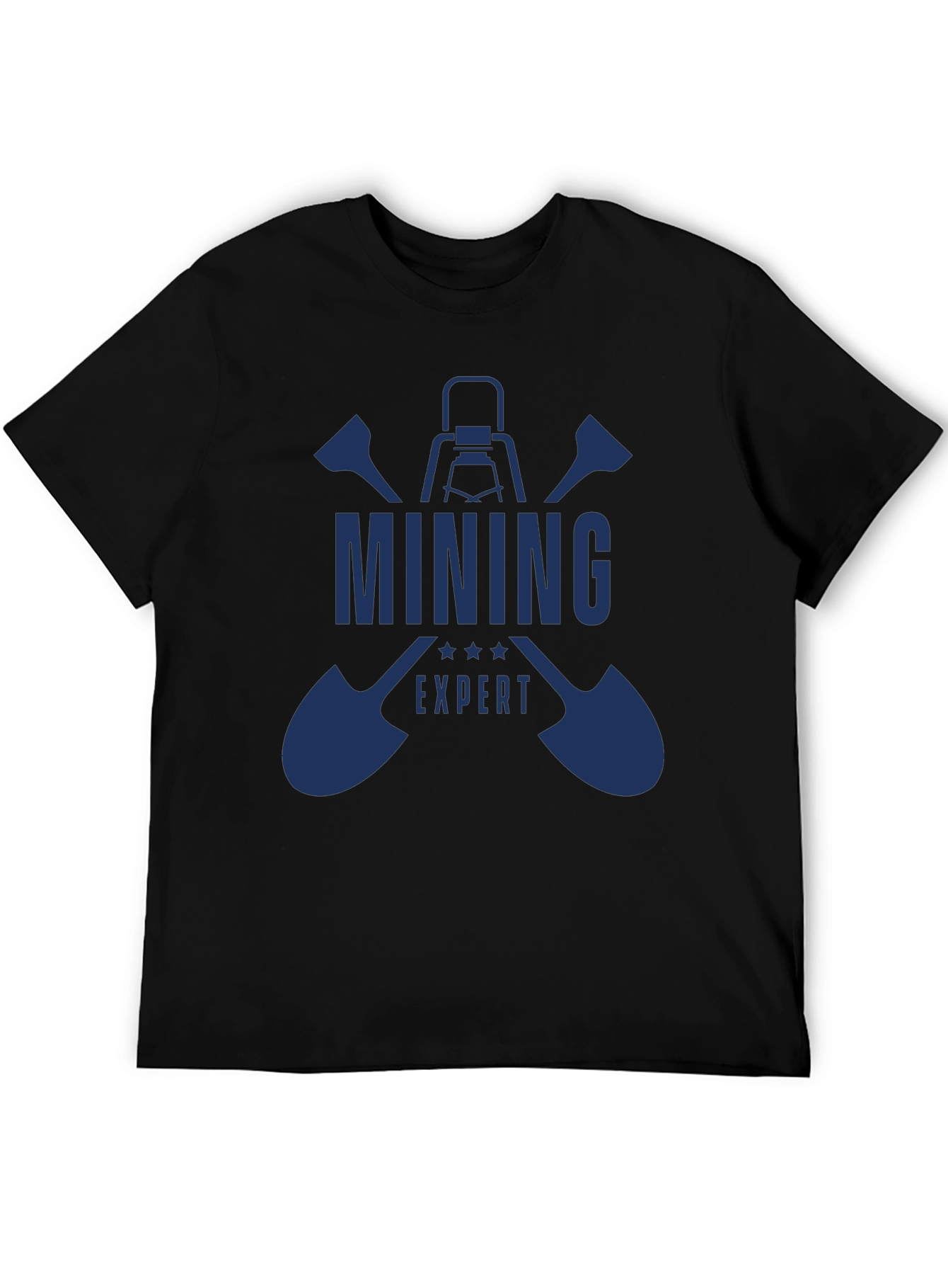 Mining Expert Graphic Tee - Black Cotton T-Shirt