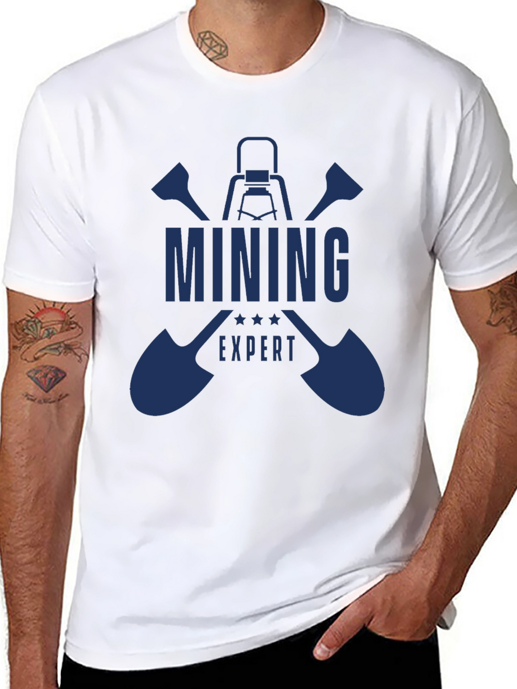 Mining Expert Graphic Tee - Black Cotton T-Shirt