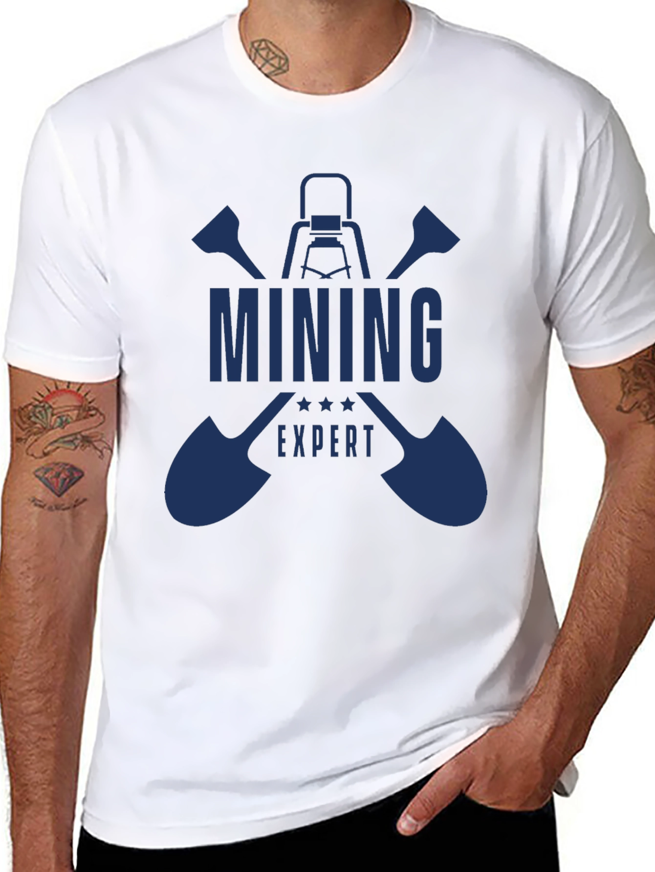 Mining Expert Graphic Tee - Black Cotton T-Shirt
