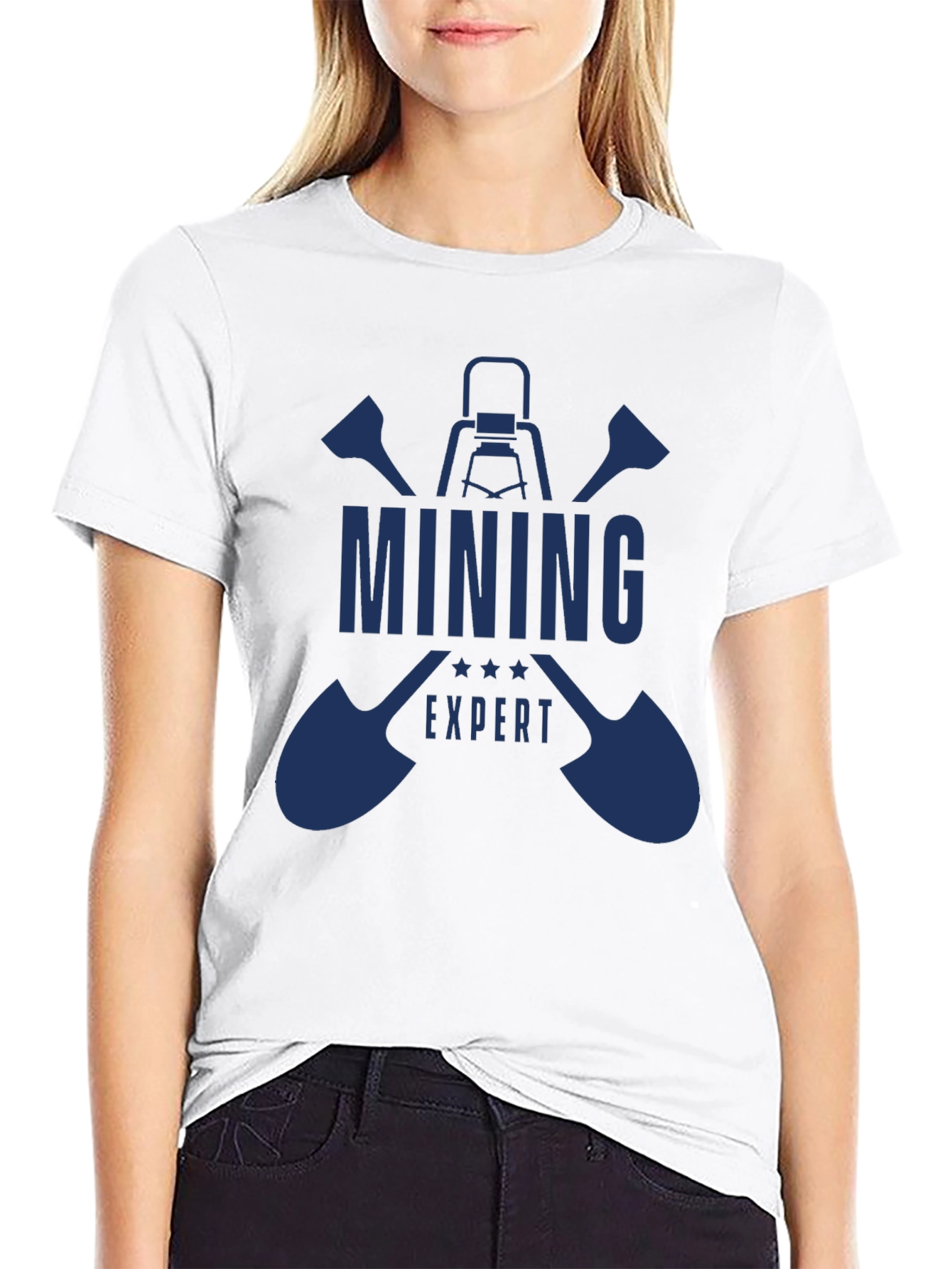 Mining Expert Graphic Tee - Black Cotton T-Shirt