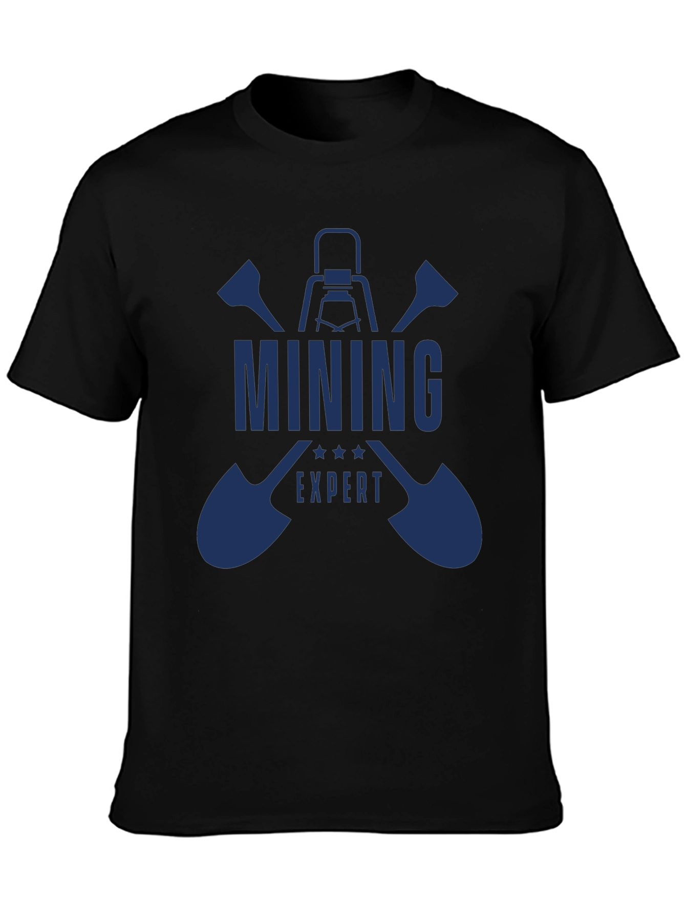 Mining Expert Graphic Tee - Black Cotton T-Shirt