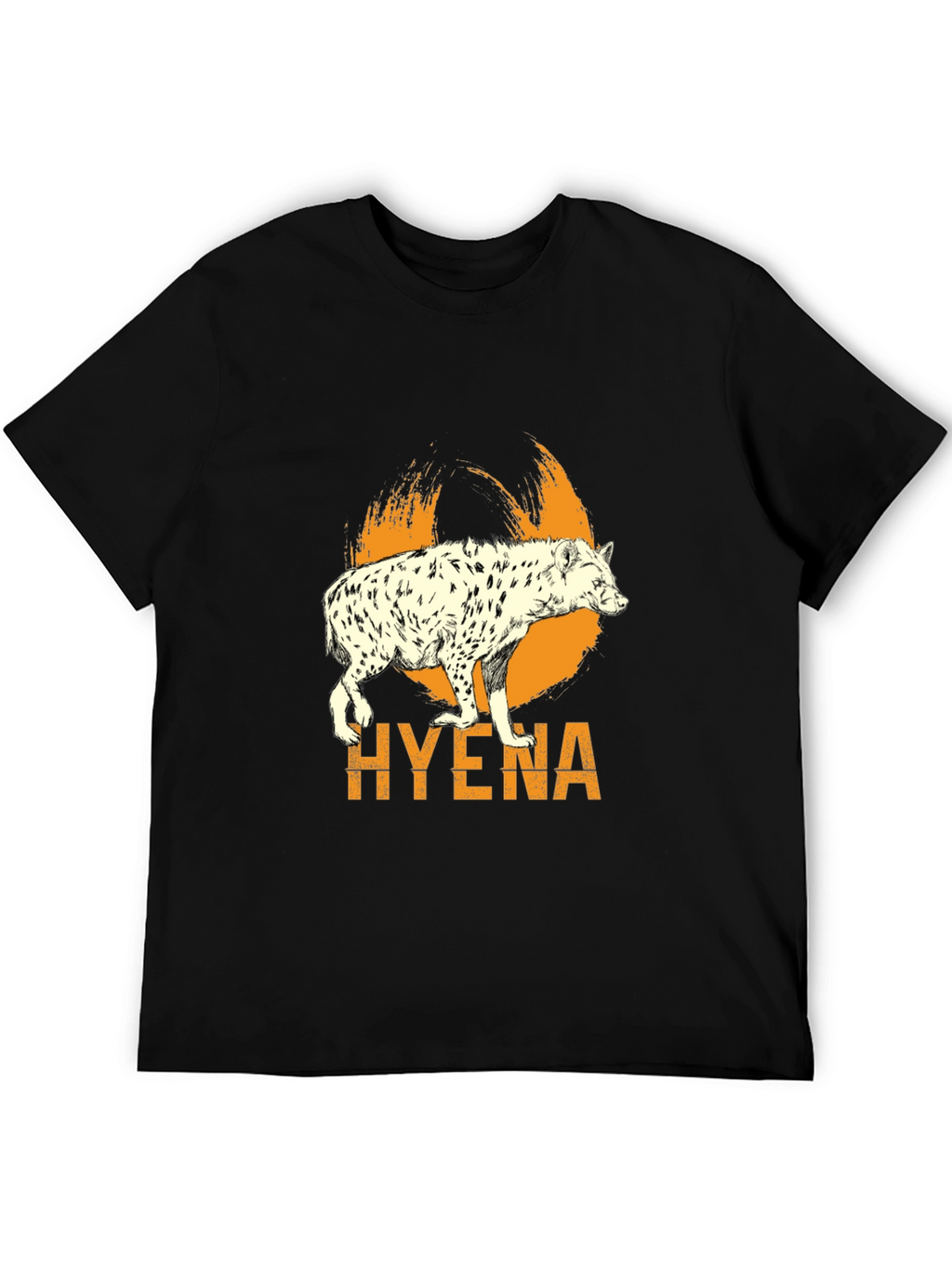 Hyena Graphic Print Mens Black T-Shirt