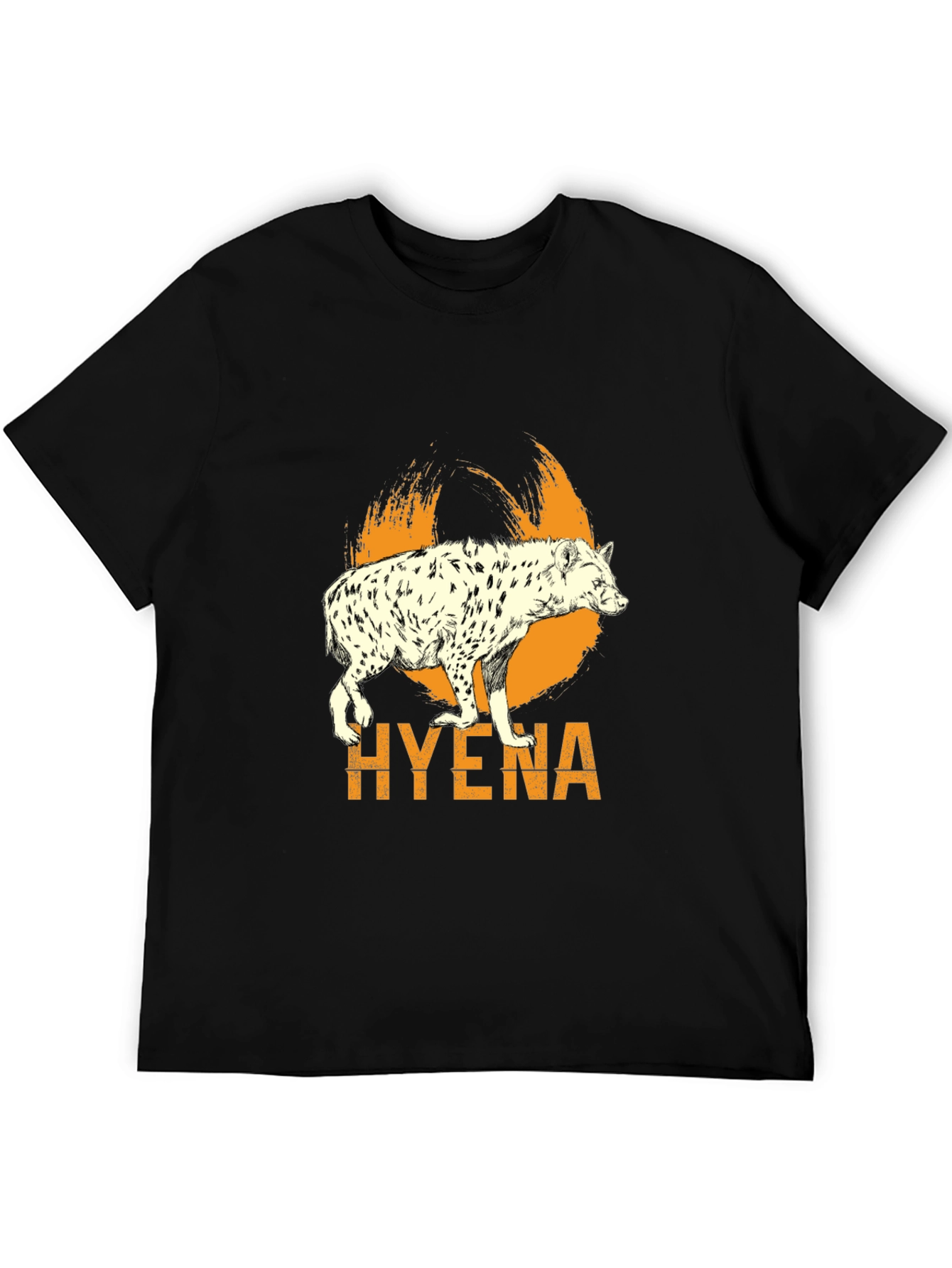 Hyena Graphic Print Mens Black T-Shirt