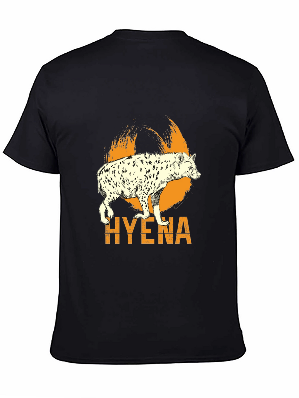 Hyena Graphic Print Mens Black T-Shirt