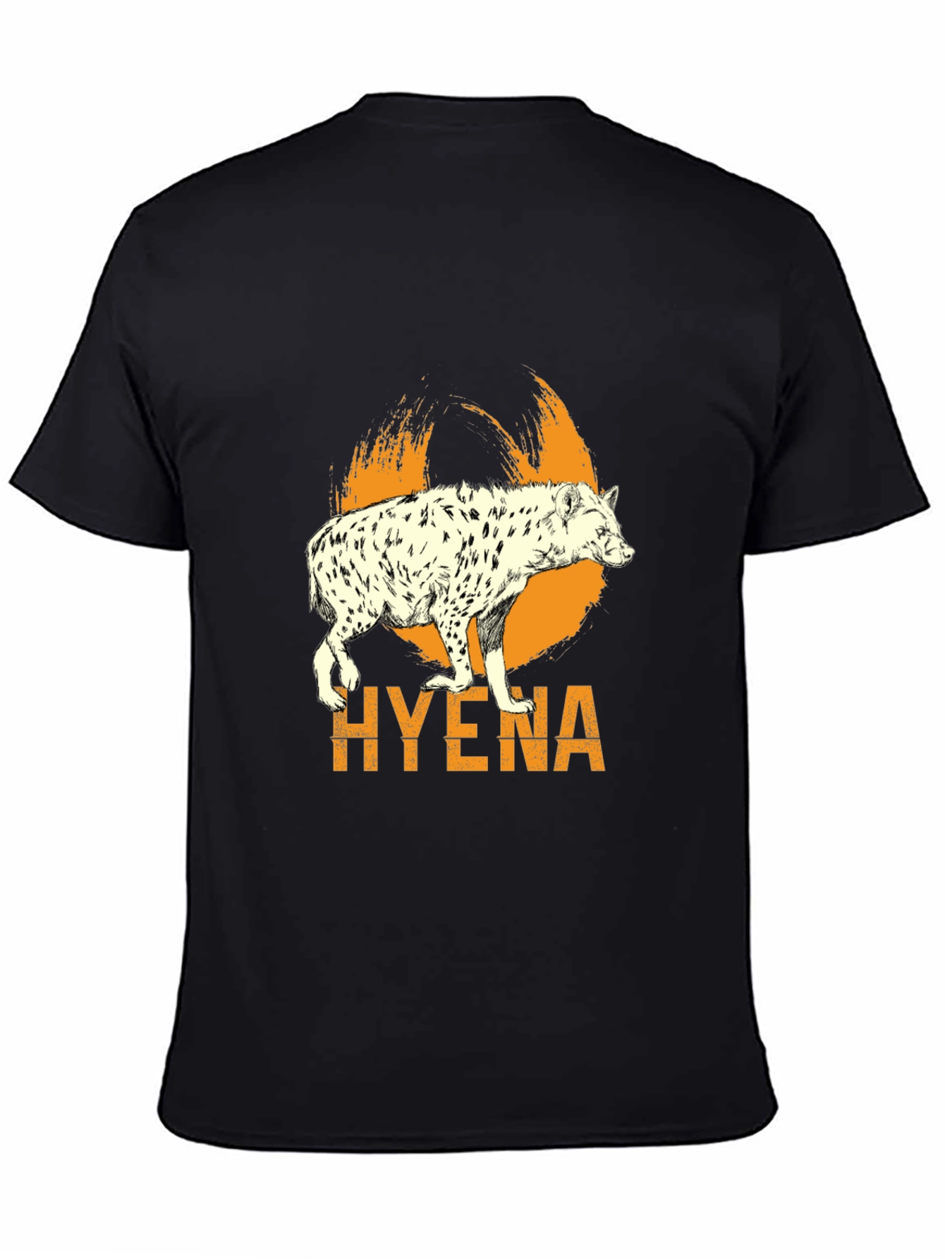 Hyena Graphic Print Mens Black T-Shirt